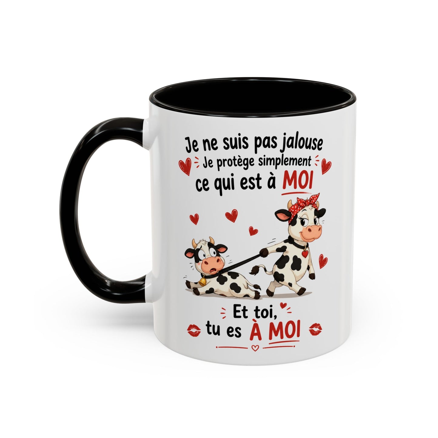 Tasse Vache Couple Humour – Mug Animaux Amoureux Drôle – Cadeau Couple Original 325ml