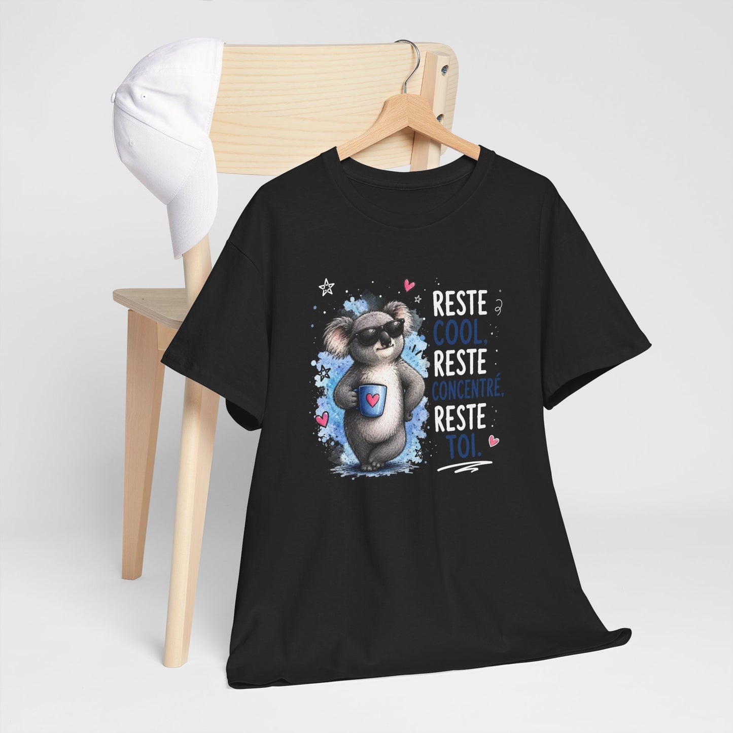 Tee-Shirt Humour Homme et Femme – Koala Drôle avec Lunettes – Idée Cadeau Original Cool Zen Positif Anniversaire