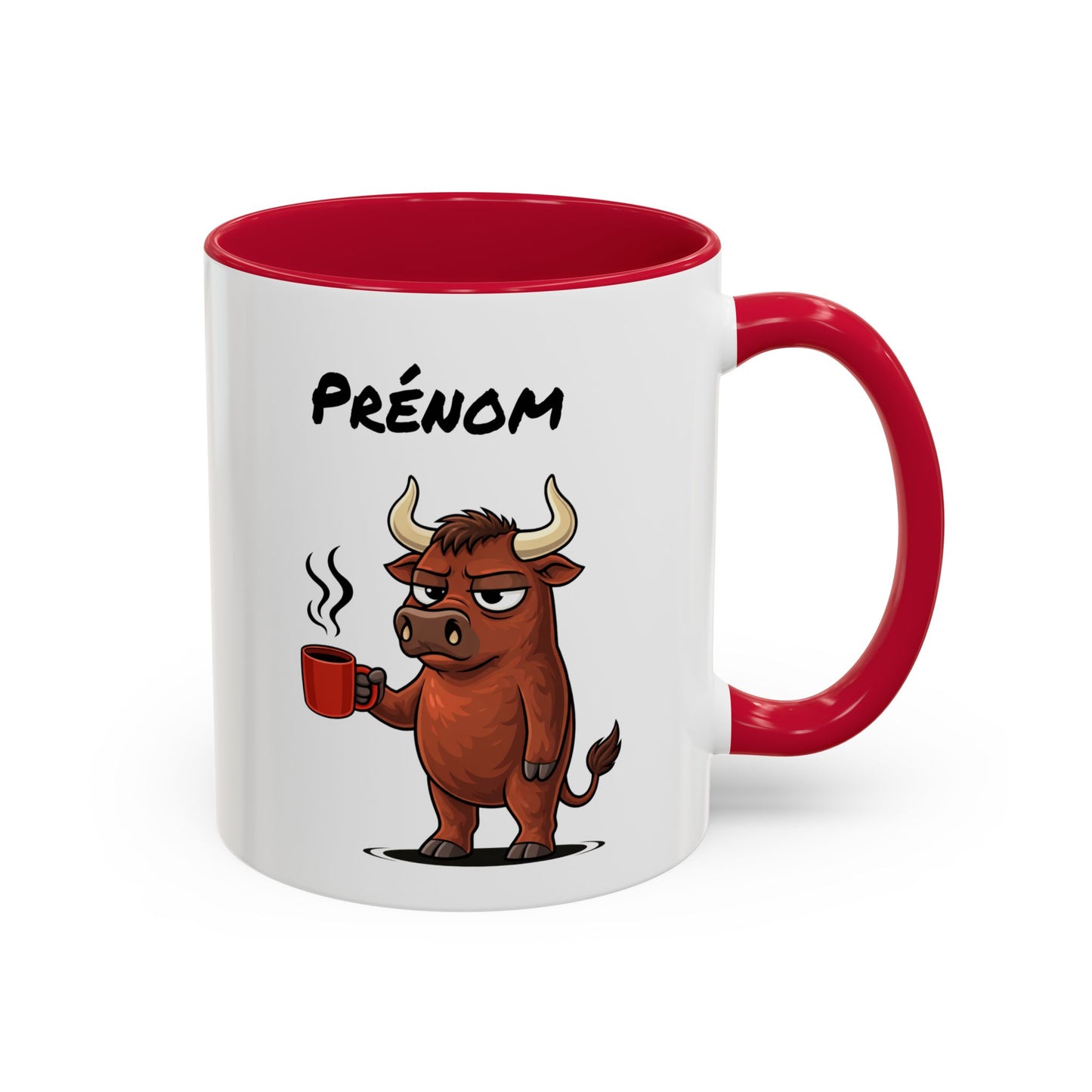 Mug Taureau Personnalisable 325ml – Tasse Café Humour Animal Signe Astrologique Taureau Drôle