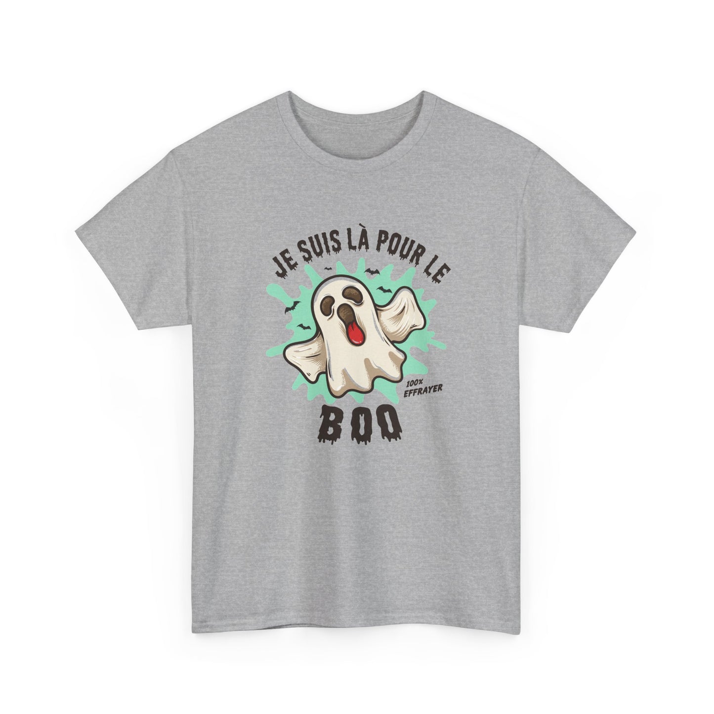 T-Shirt Halloween Homme et Femme – Fantôme Effrayant Humour – Cadeau Original Fête Halloween