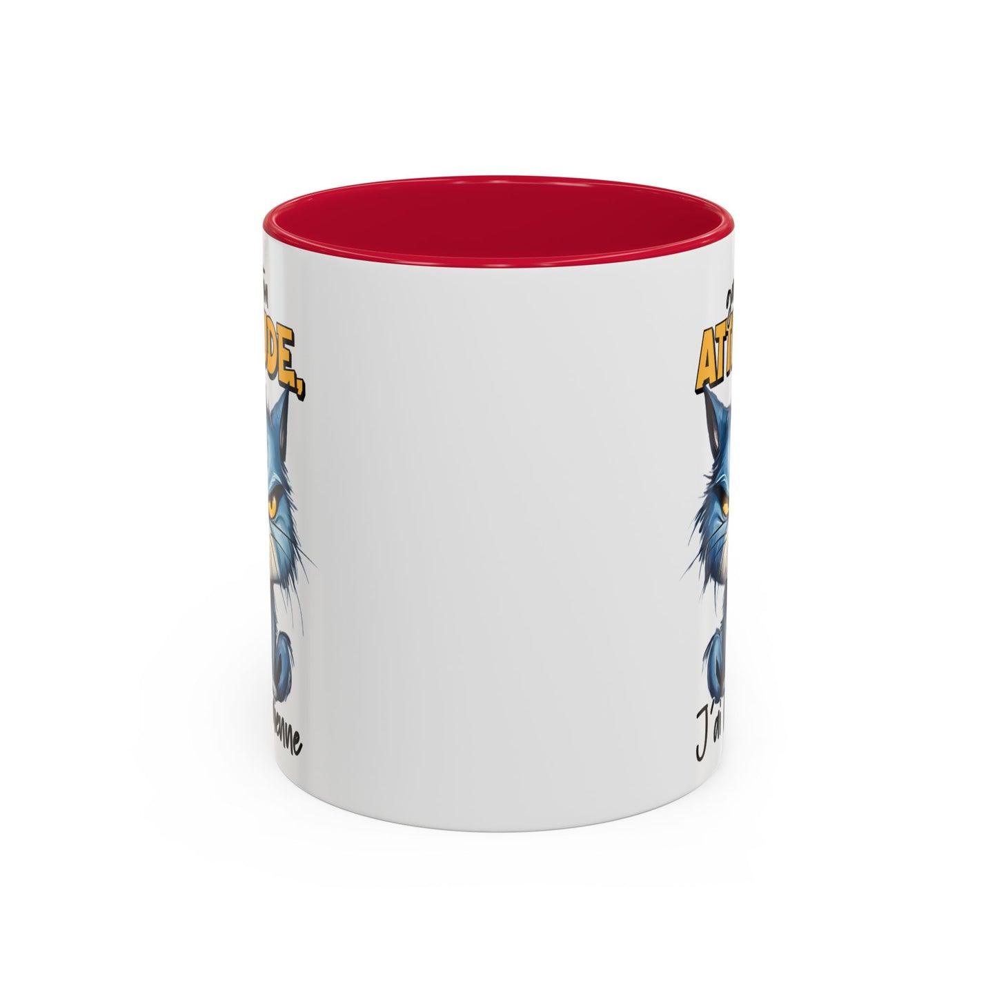Tasse Garde Ton Attitude J’Ai La Mienne – Mug Chat Grincheux Humour Drôle 325ml