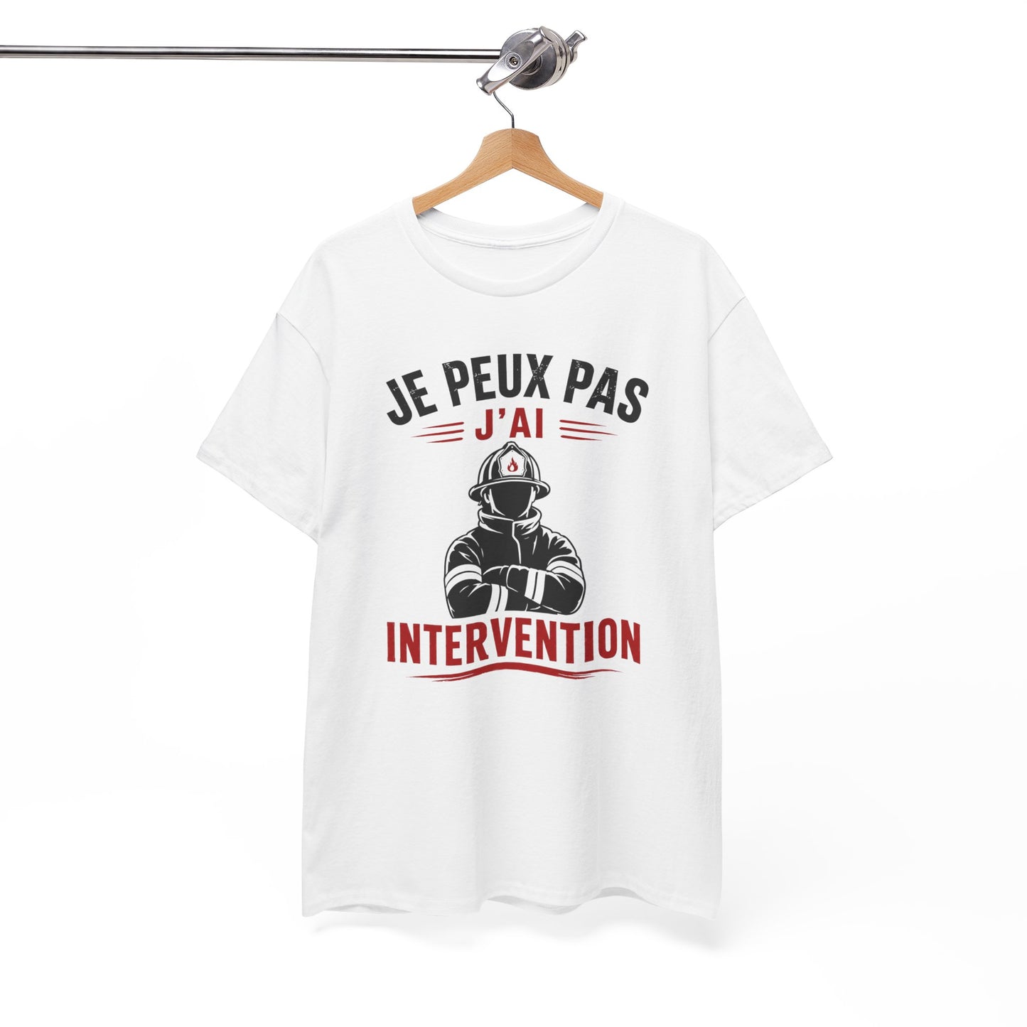 Tee-Shirt Pompier Homme et Femme – Sapeur-Pompier Intervention Secours – Cadeau Original pour Pompier Professionnel ou Volontaire