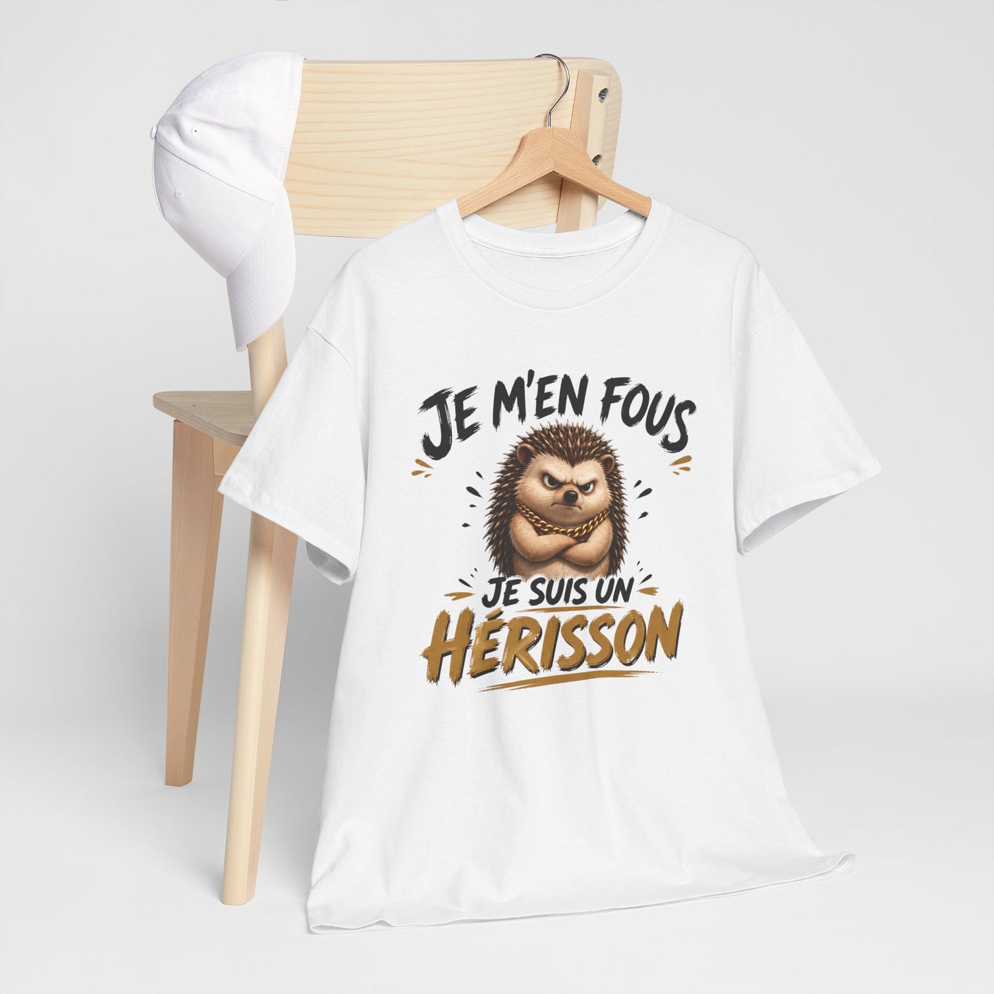 Tee-Shirt Homme Femme Je M’en Fous Je Suis Un Hérisson – Hérisson Humoristique – Cadeau Humour Adulte