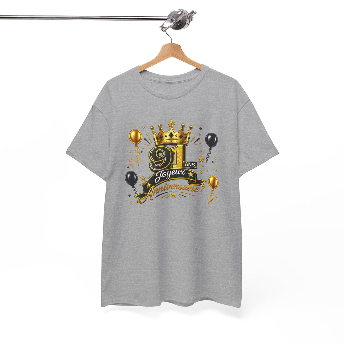 Tee Shirt Anniversaire 91 Ans Homme et Femme – Joyeux Anniversaire – Cadeau 91 Ans