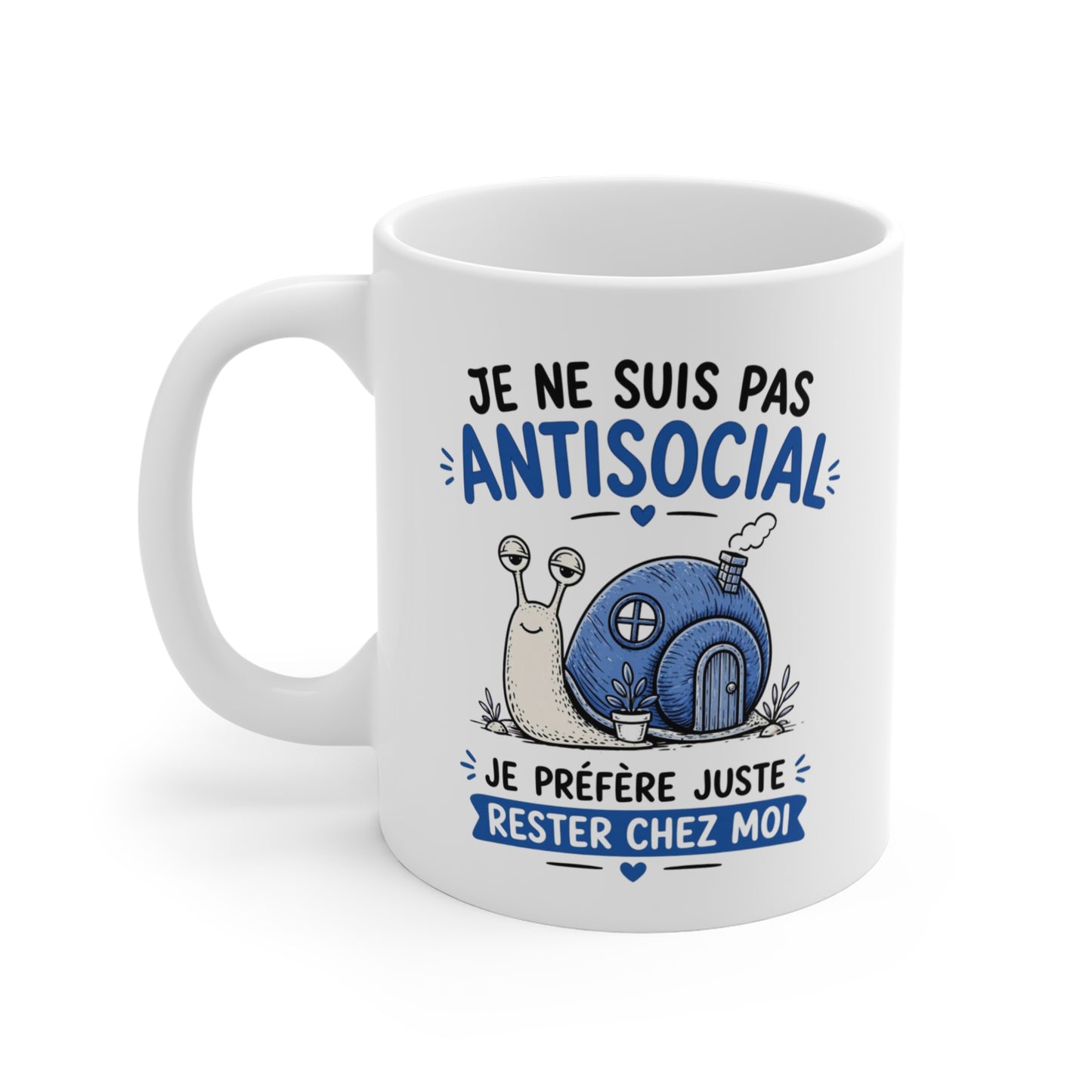 Tasse Je Ne Suis Pas Antisocial – Mug Escargot Humoristique – Idée  Cadeau Introverti Homme Femme 325ml