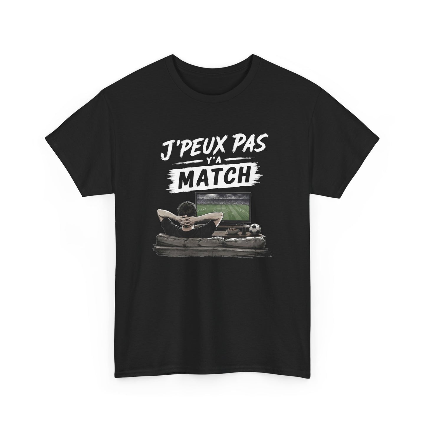Tee Shirt Homme Football Supporter Cadeau Humour Match Fan de Foot Passion Football Télévision
