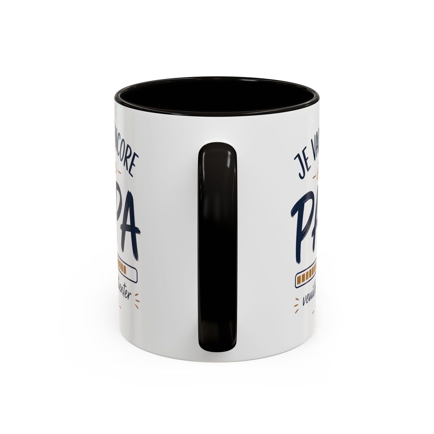 Mug Je Vais Encore Être Papa – Tasse Annonce Grossesse Humoristique – Cadeau Futur Papa Bébé Famille – Céramique 325ml Noir Bleu Rouge