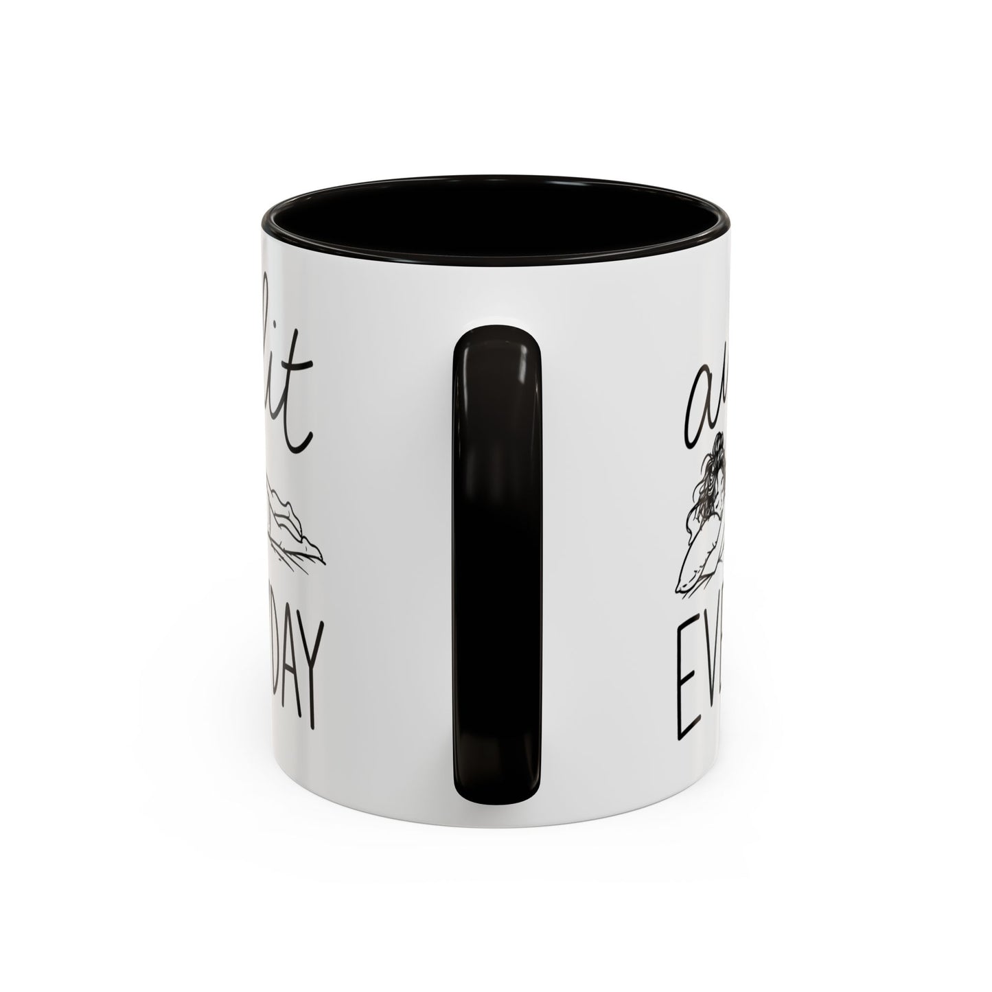 Mug Femme Fatigue et Détente – “Au Lit Everyday” – Tasse Humour Femme Dormir Relax – Cadeau Original Femme – Céramique 325ml Noir Bleu Rouge