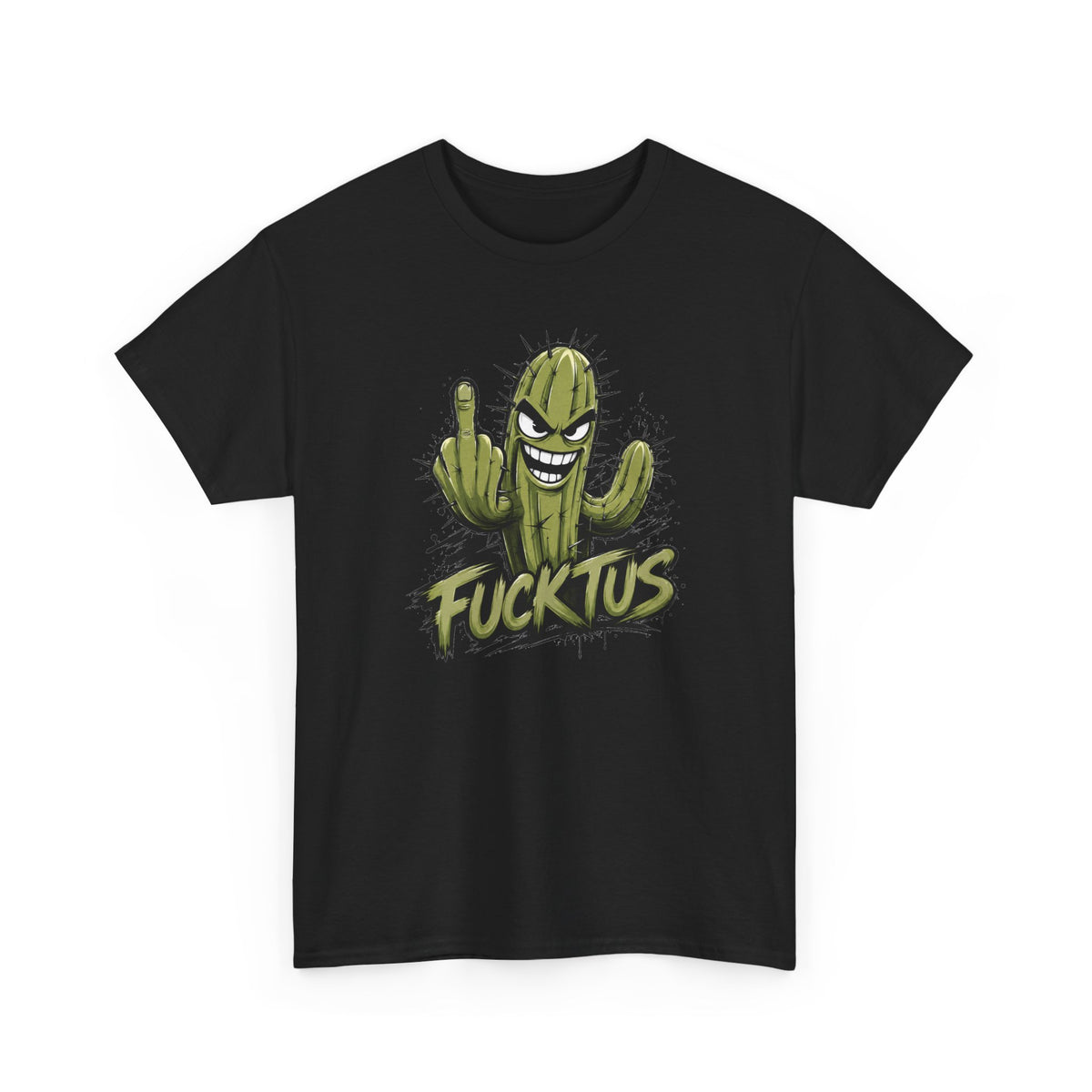 Tee Shirt Humour Homme – Cactus Fucktus Doigt d’Honneur – T-Shirt Drôle Provocateur Cadeau Homme