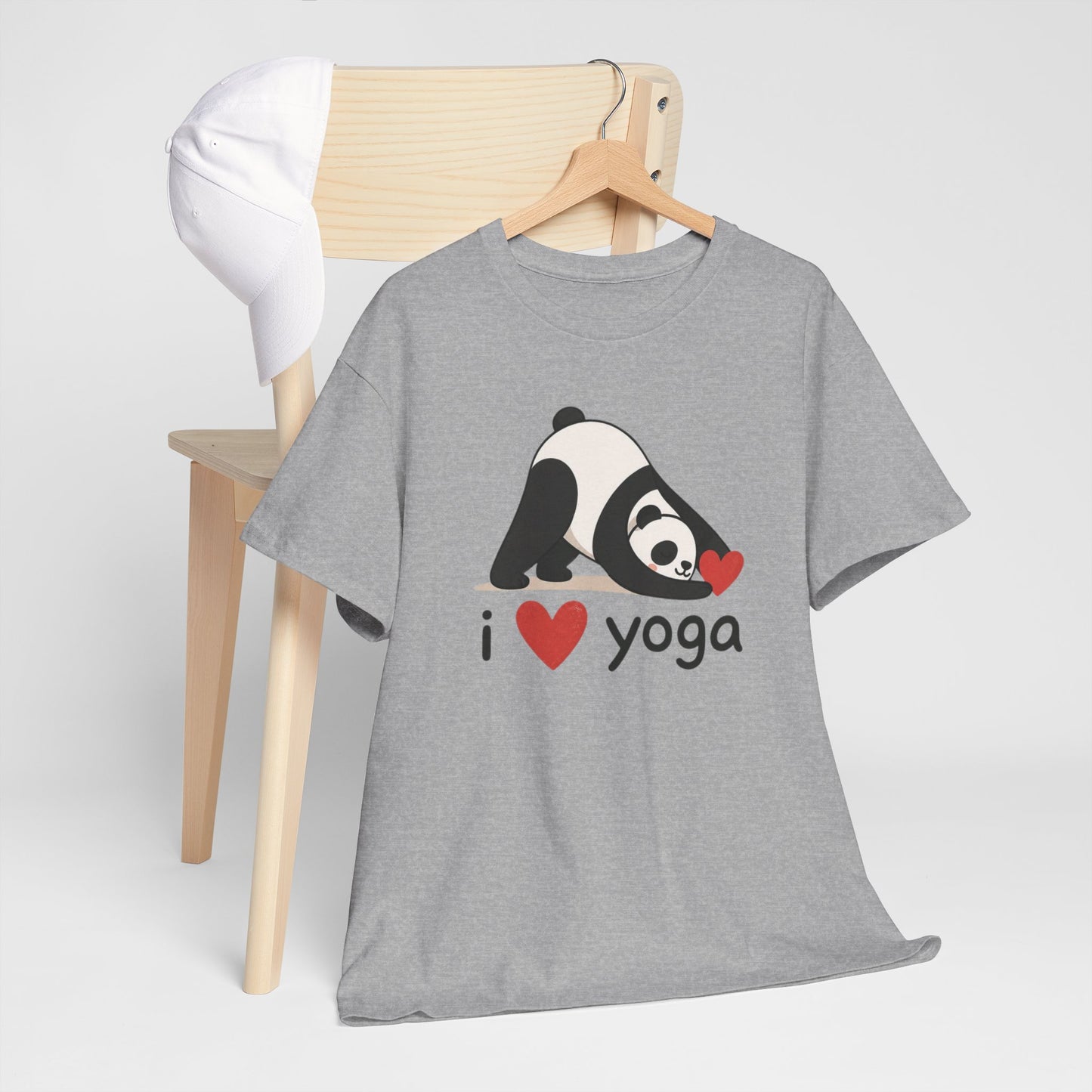 T-Shirt Yoga Panda Homme Femme – I Love Yoga – Tee Shirt Panda Kawaii Méditation Relaxation