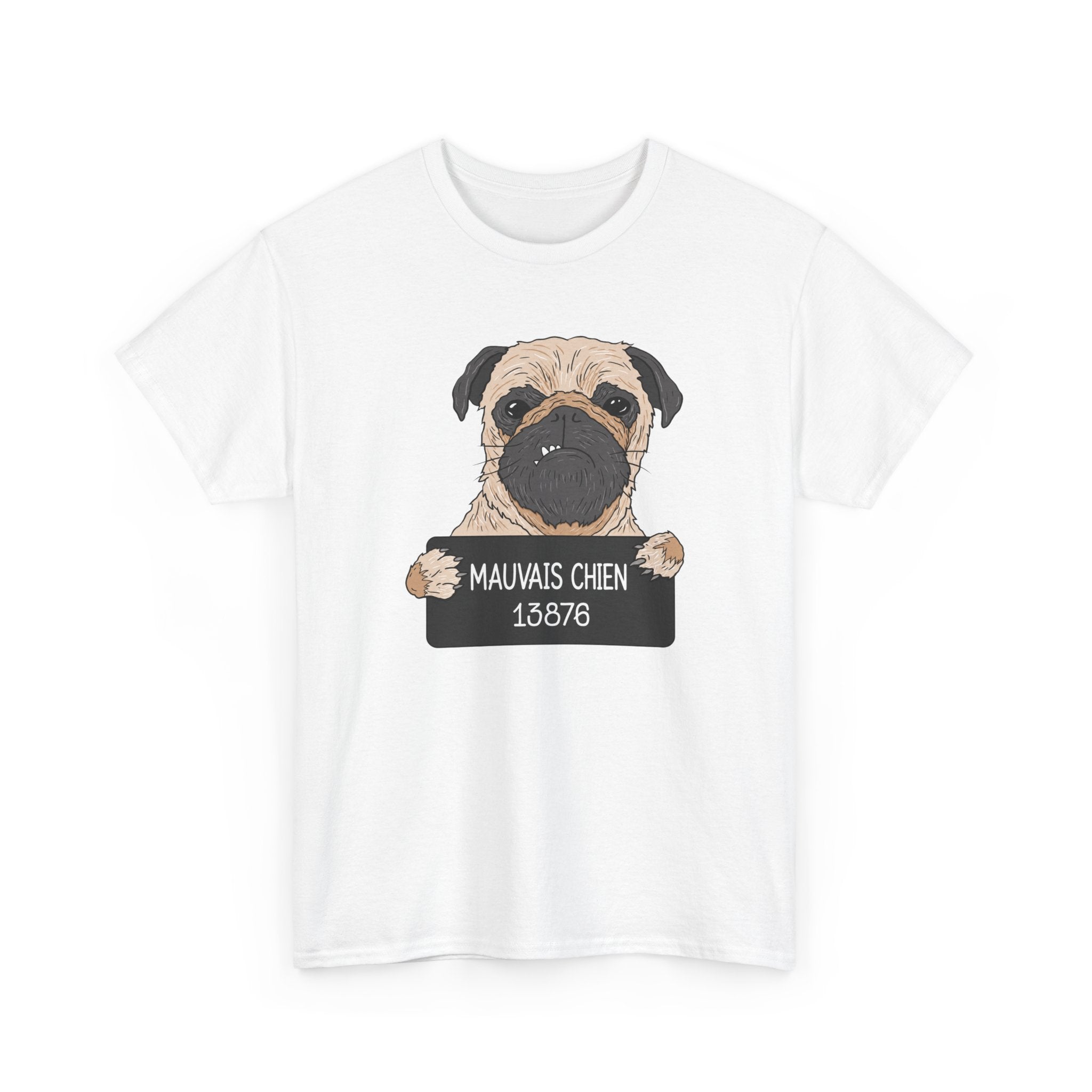 T-Shirt Carlin Homme et Femme – Cadeau Amoureux des Chiens – Humour Chien Drôle – Idée Cadeau Maître Maîtresse Propriétaire Carlin