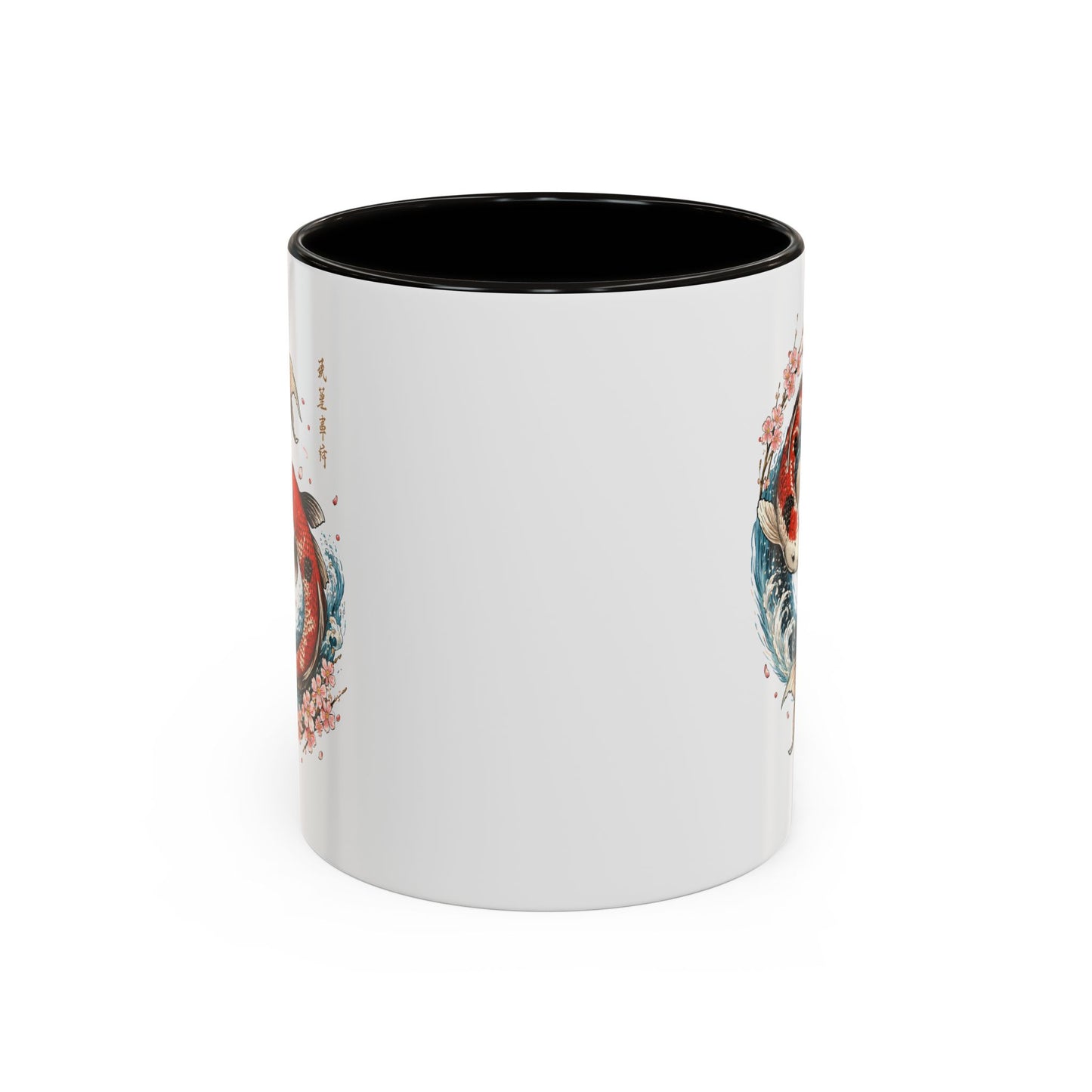 Tasse Carpes Koi Japonaises Yin Yang – Mug Zen Sakura Japon Art – Cadeau Feng Shui Relaxation – Céramique 325ml