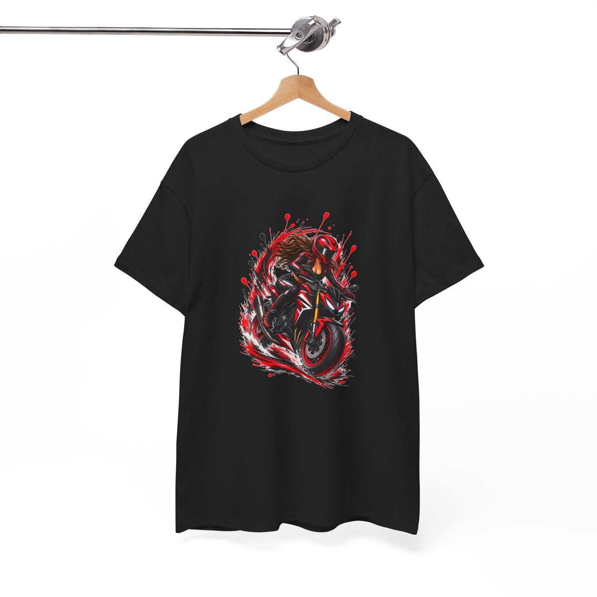 Tee Shirt Moto Femme – Motarde Passionnée de Vitesse – T-Shirt Moto Sportive Cadeau Original Femme