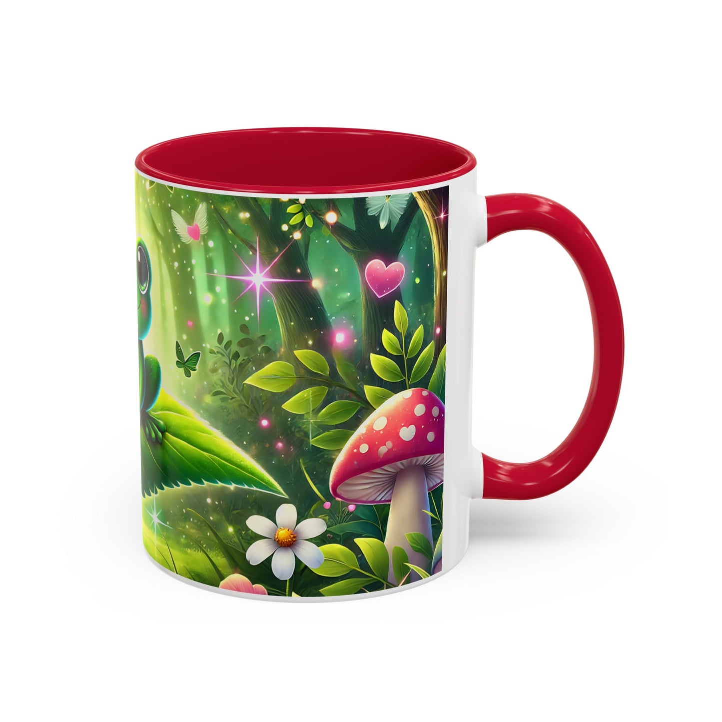 Mug Grenouille Kawaii – Tasse Féérique Forêt Magique et Champignons – Cadeau Cute Femme Enfant 325ml