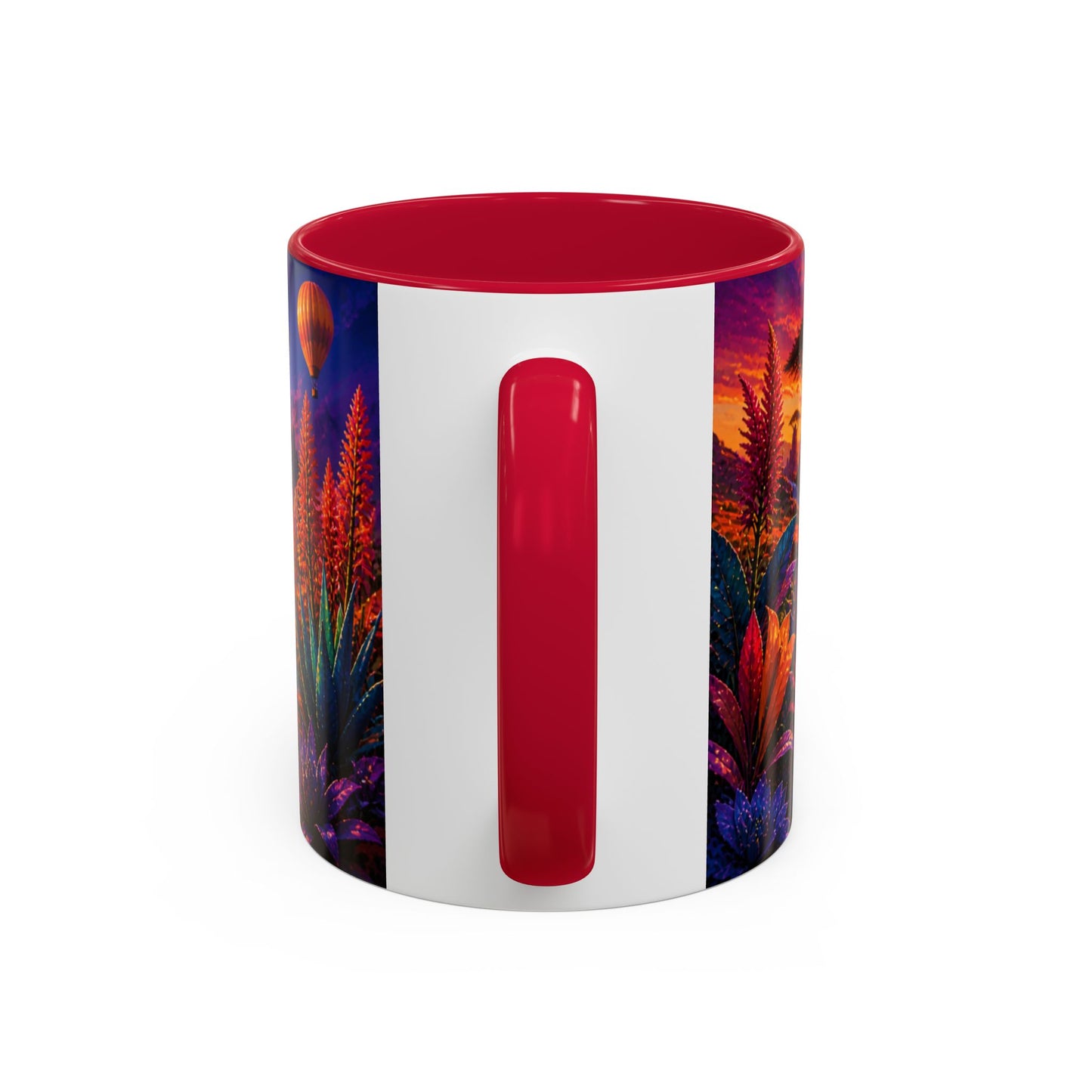 Tasse Zèbre Safari et Fleurs Exotiques – Mug Animal Sauvage Afrique – Design Artistique Coloré – Céramique 325ml