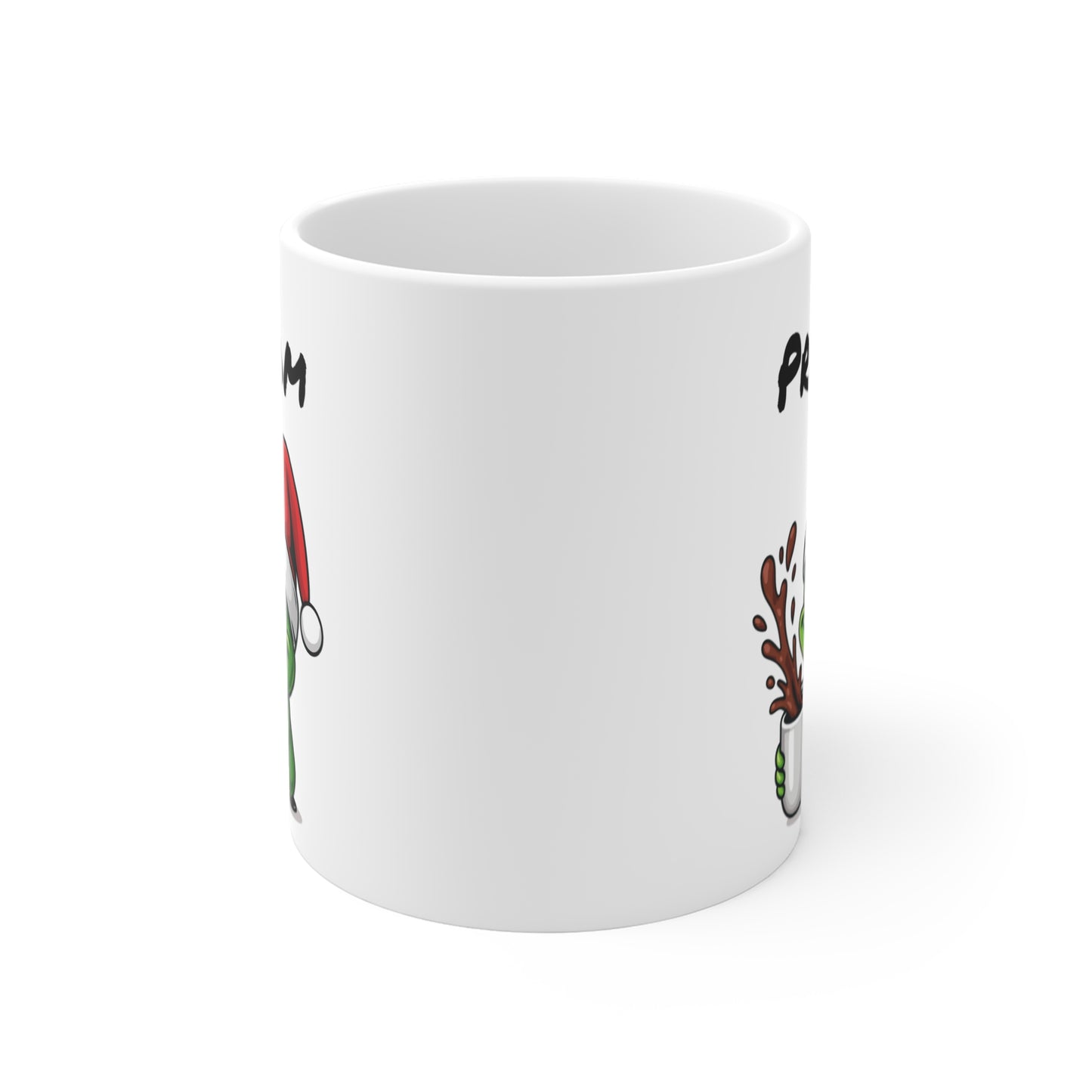 Tasse Personnalisable Grenouille Noël – Mug Prénom Céramique 325ml – Cadeau Fêtes Mignon Original