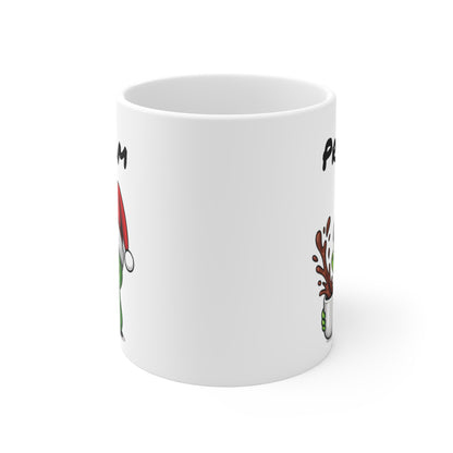 Tasse Personnalisable Grenouille Noël – Mug Prénom Céramique 325ml – Cadeau Fêtes Mignon Original