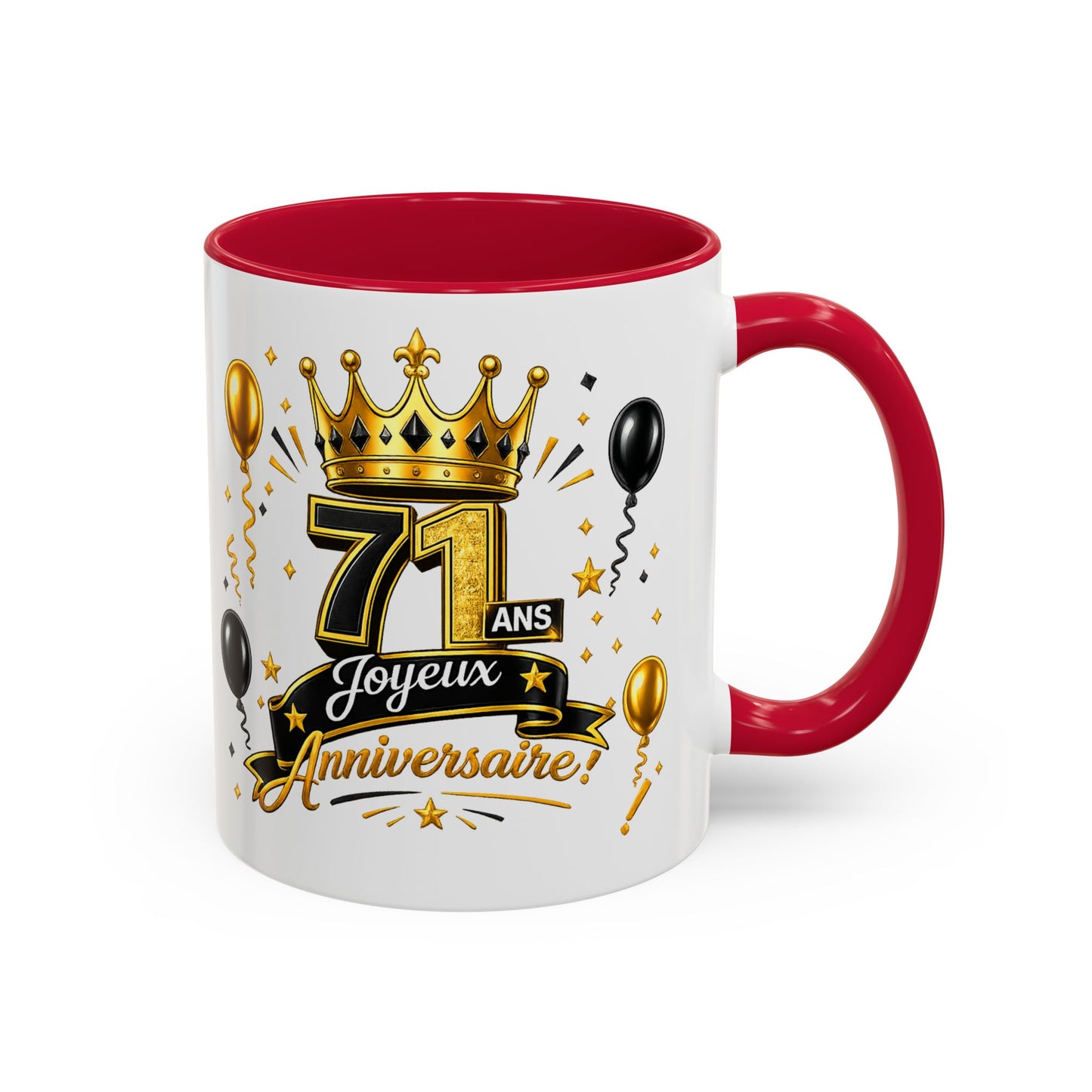 Mug Joyeux 71 Ans – Tasse Anniversaire 71 Ans – Cadeau Original pour Femme Homme – Idée Cadeau 71e Anniversaire