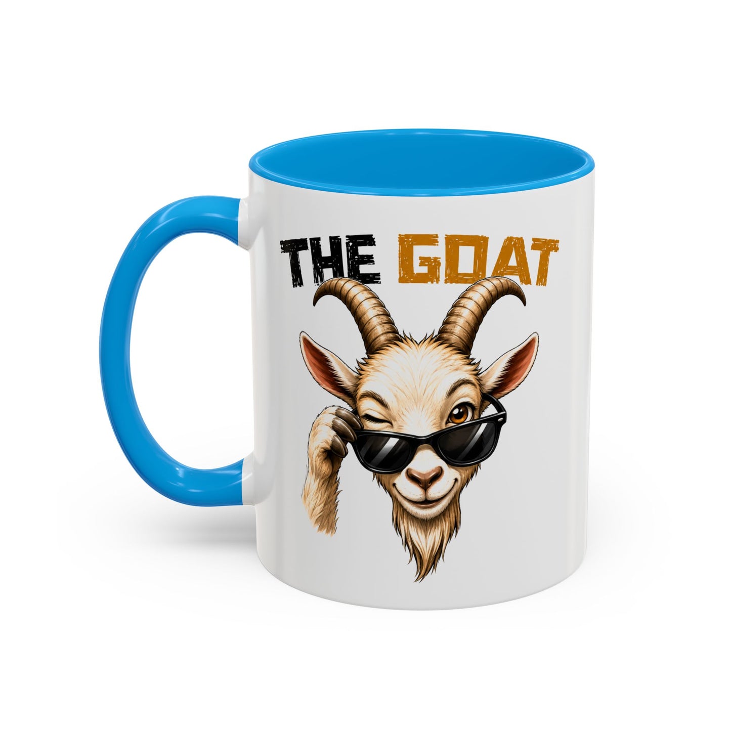 Tasse Humoristique Chèvre “The Goat” – Mug Animal Drôle et Stylé avec Lunettes – Cadeau Fun 325ml