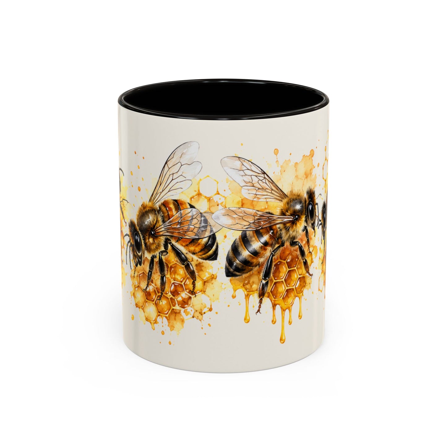 Tasse Abeilles Miel – Mug Apiculture avec Ruche et Rayon de Miel – Cadeau Nature 325ml