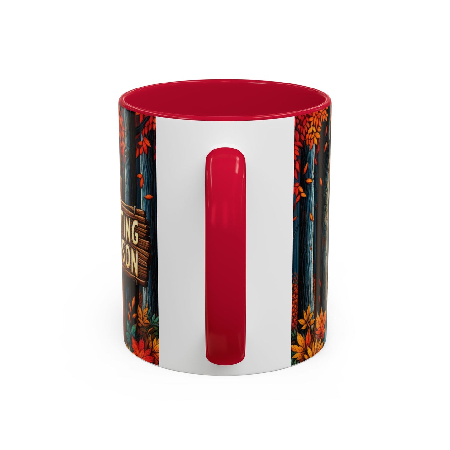 Tasse Hunting Season avec Cerf – Mug Automnal Forêt et Feuilles d’Automne – Cadeau Passion Chasse Nature 325ml