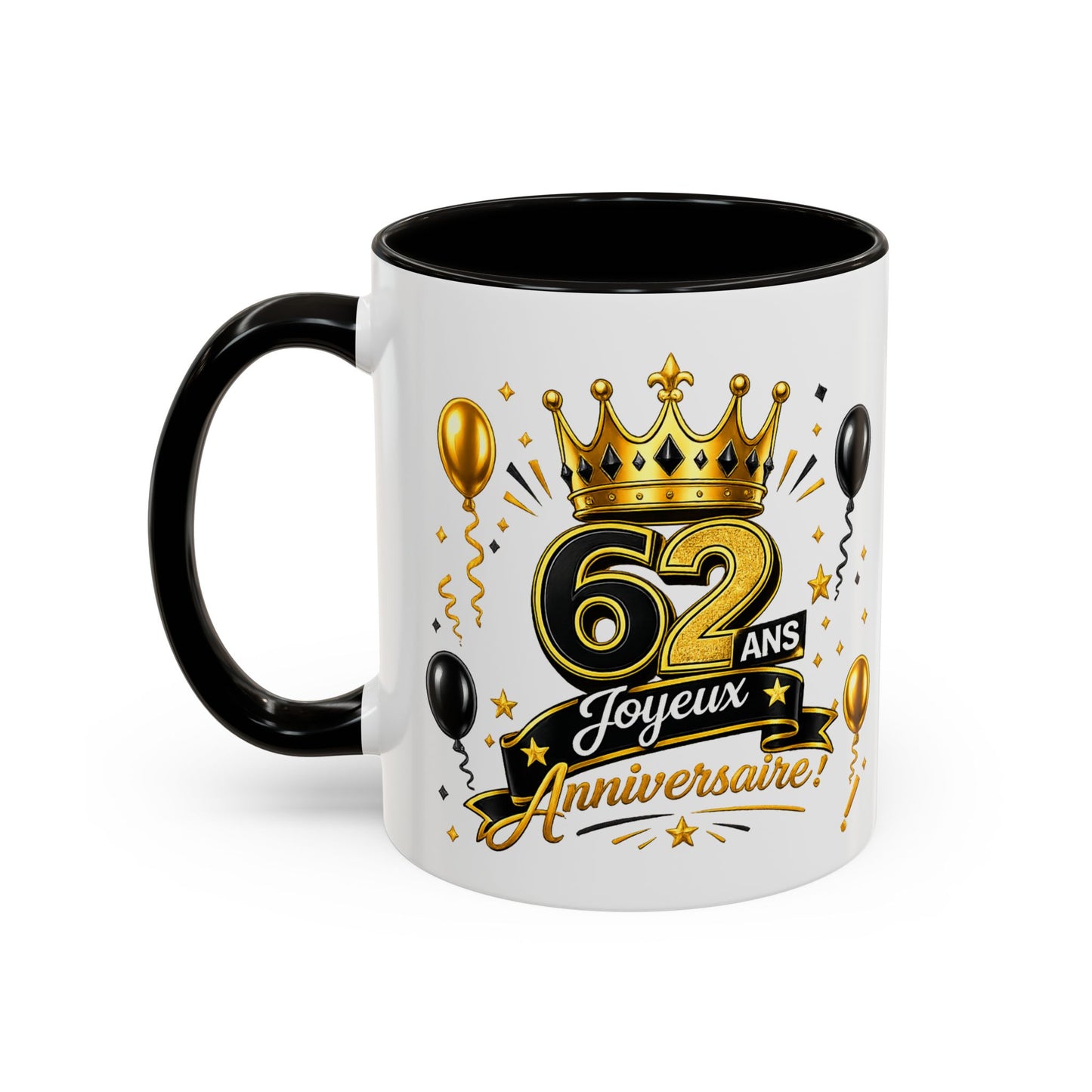 Mug Joyeux 62 Ans – Tasse Anniversaire 62 Ans – Cadeau Original pour Femme Homme – Idée Cadeau 62e Anniversaire