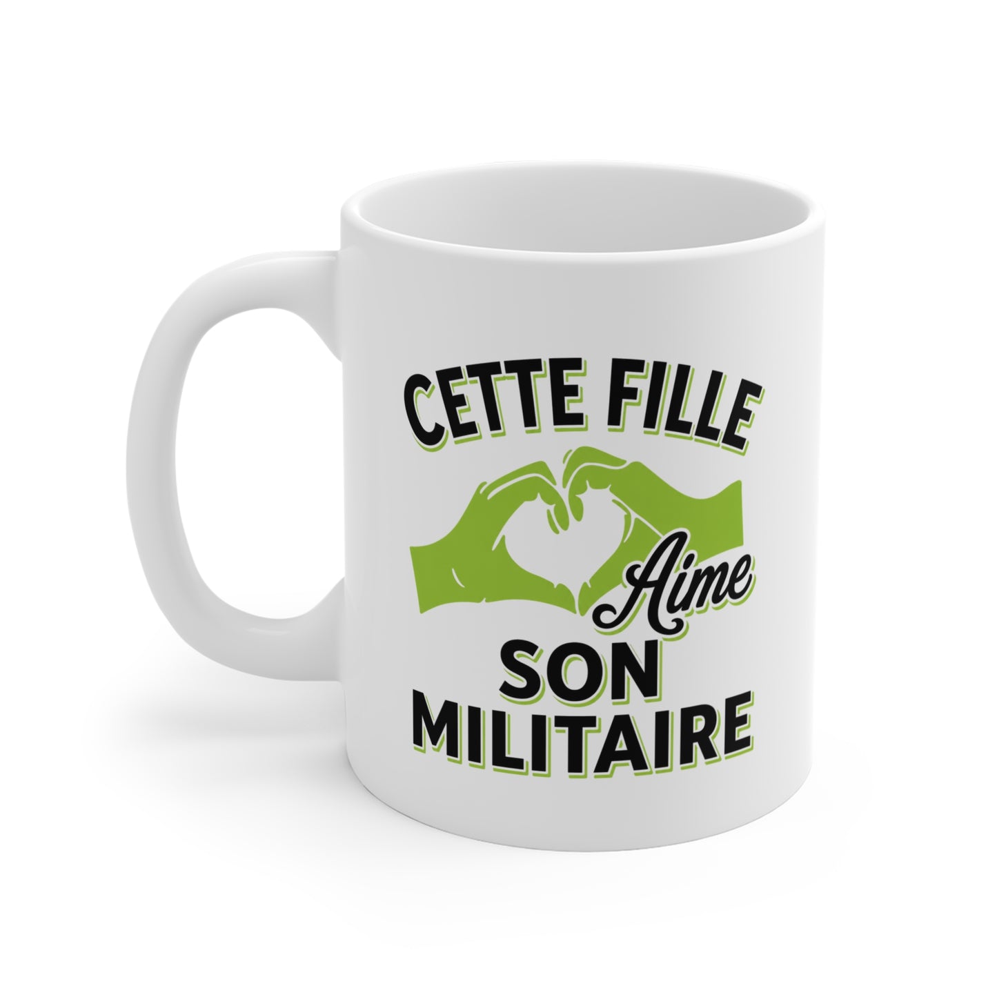 Mug Femme de Militaire – Tasse Amour Couple Armée – Cadeau pour Femme Compagne Amoureuse d’un Militaire