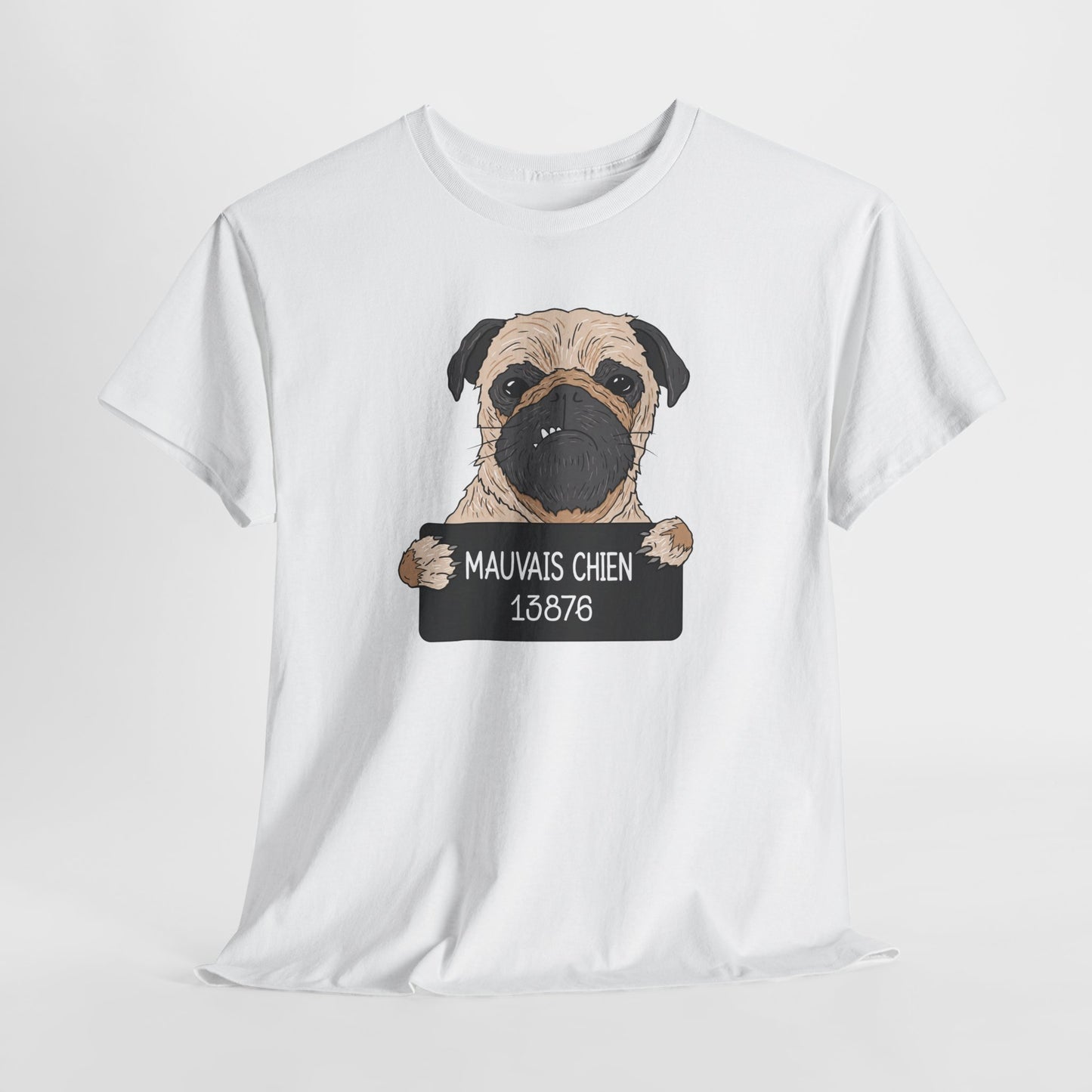 T-Shirt Carlin Homme et Femme – Cadeau Amoureux des Chiens – Humour Chien Drôle – Idée Cadeau Maître Maîtresse Propriétaire Carlin