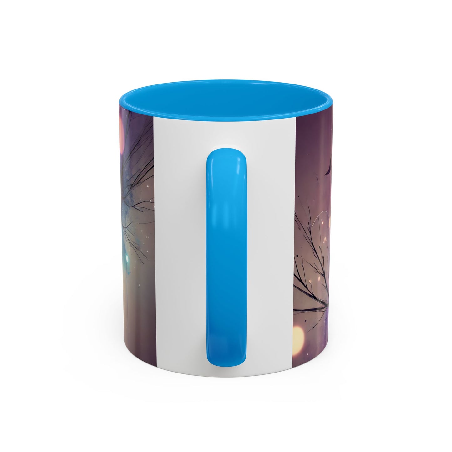 Mug Corbeau Mystique – Tasse Gothique Violet et Bleu avec Oiseau Fantastique – Cadeau Fantasy et Univers Sombre 325ml