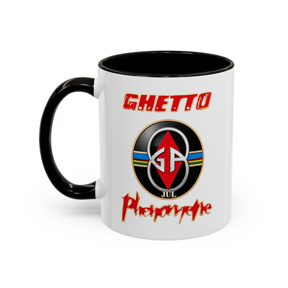 Mug Ghetto Phénomène JuL – Rap Marseille – Groupe Rap Français – Style Urbain – Idée Cadeau Fan de Rap Homme Femme Noir Bleu Rouge