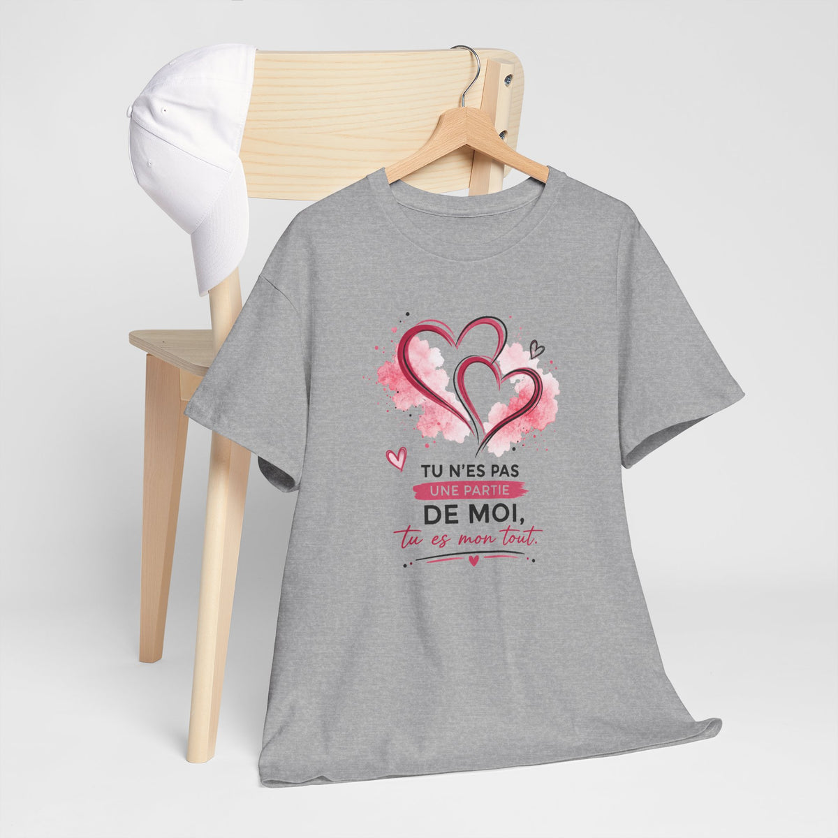 Tee Shirt Amour Femme – Tu N’es Pas une Partie de Moi Tu Es Mon Tout – T-Shirt Romantique Couple Saint-Valentin