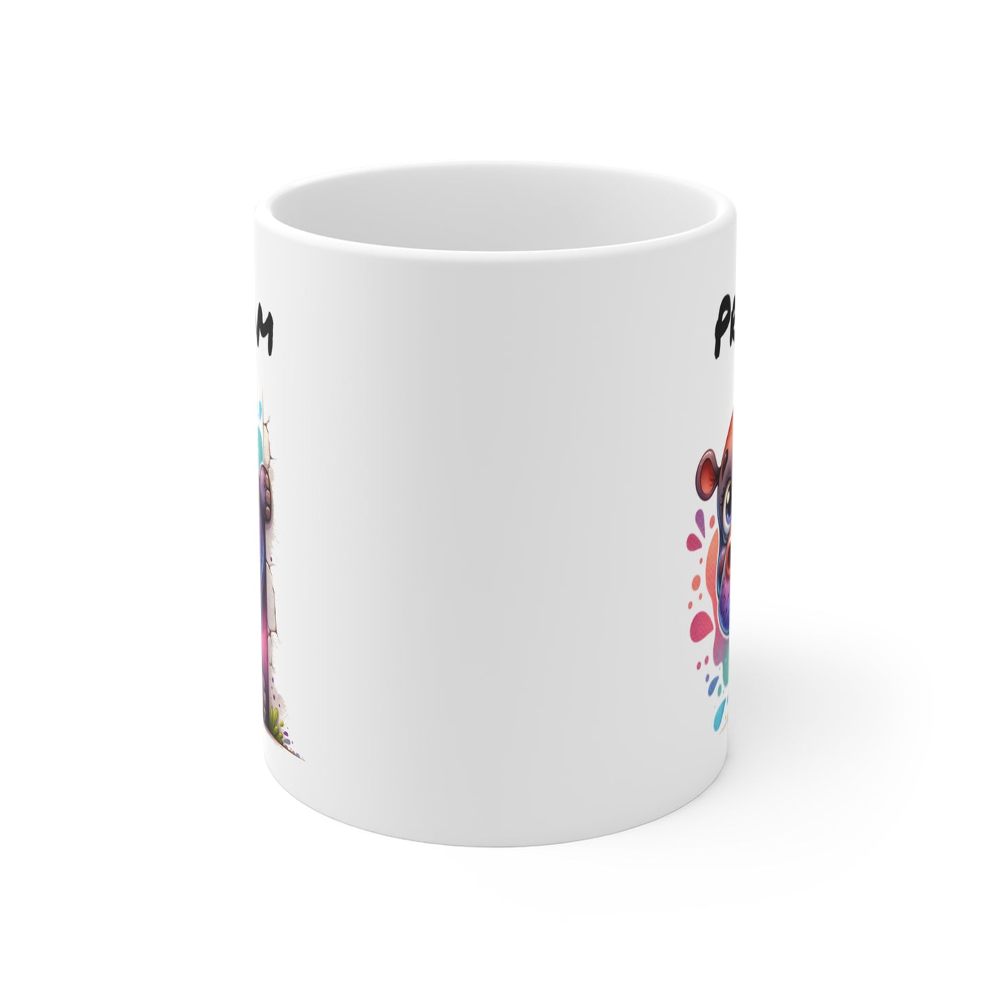 Tasse Personnalisable Hippopotame Mignon – Mug Prénom Animal Rigolo – Cadeau Original 325ml