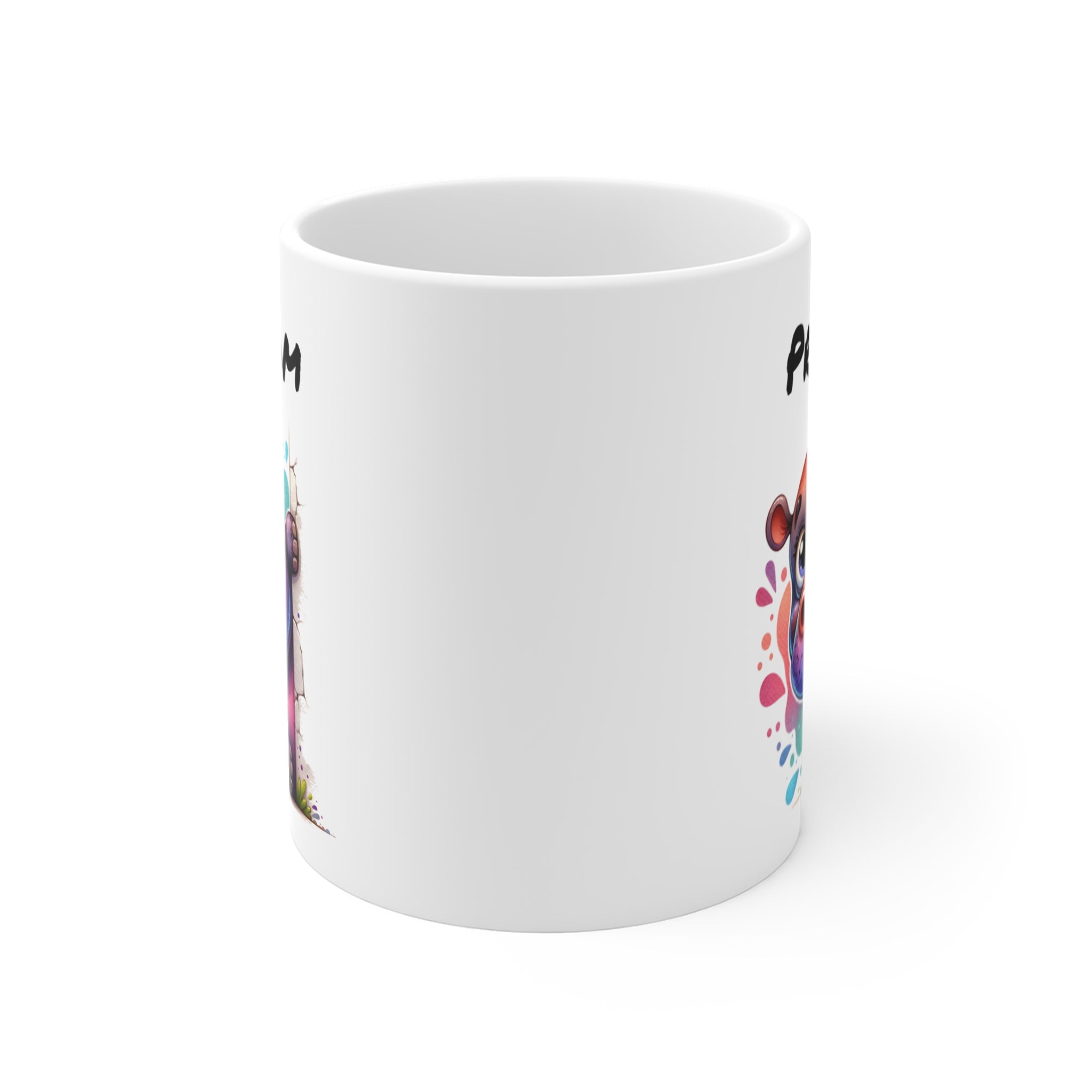 Tasse Personnalisable Hippopotame Mignon – Mug Prénom Animal Rigolo – Cadeau Original 325ml