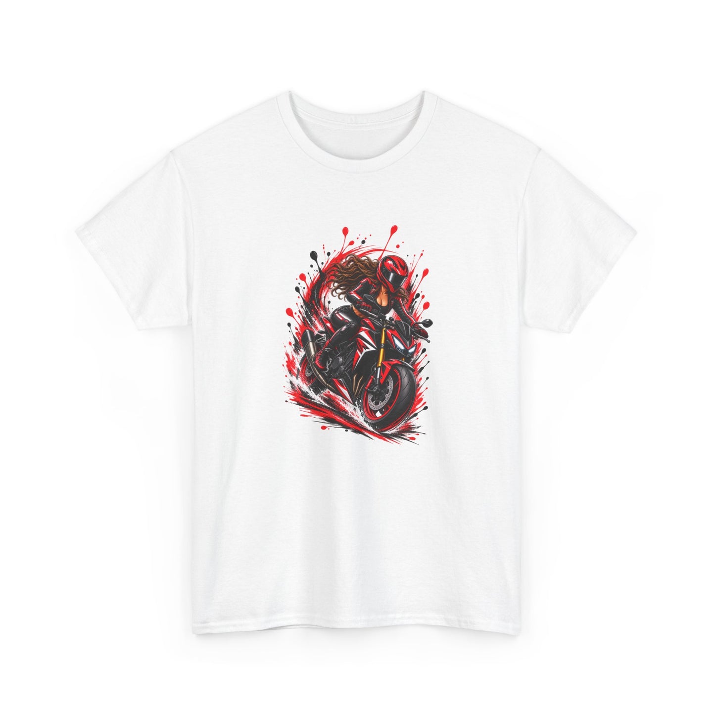 Tee Shirt Moto Femme – Motarde Passionnée de Vitesse – T-Shirt Moto Sportive Cadeau Original Femme