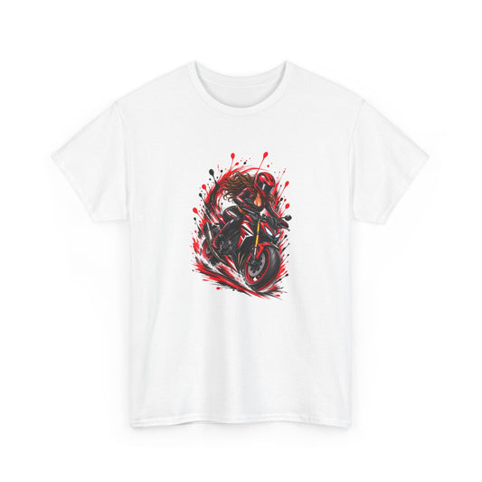 Tee Shirt Moto Femme – Motarde Passionnée de Vitesse – T-Shirt Moto Sportive Cadeau Original Femme