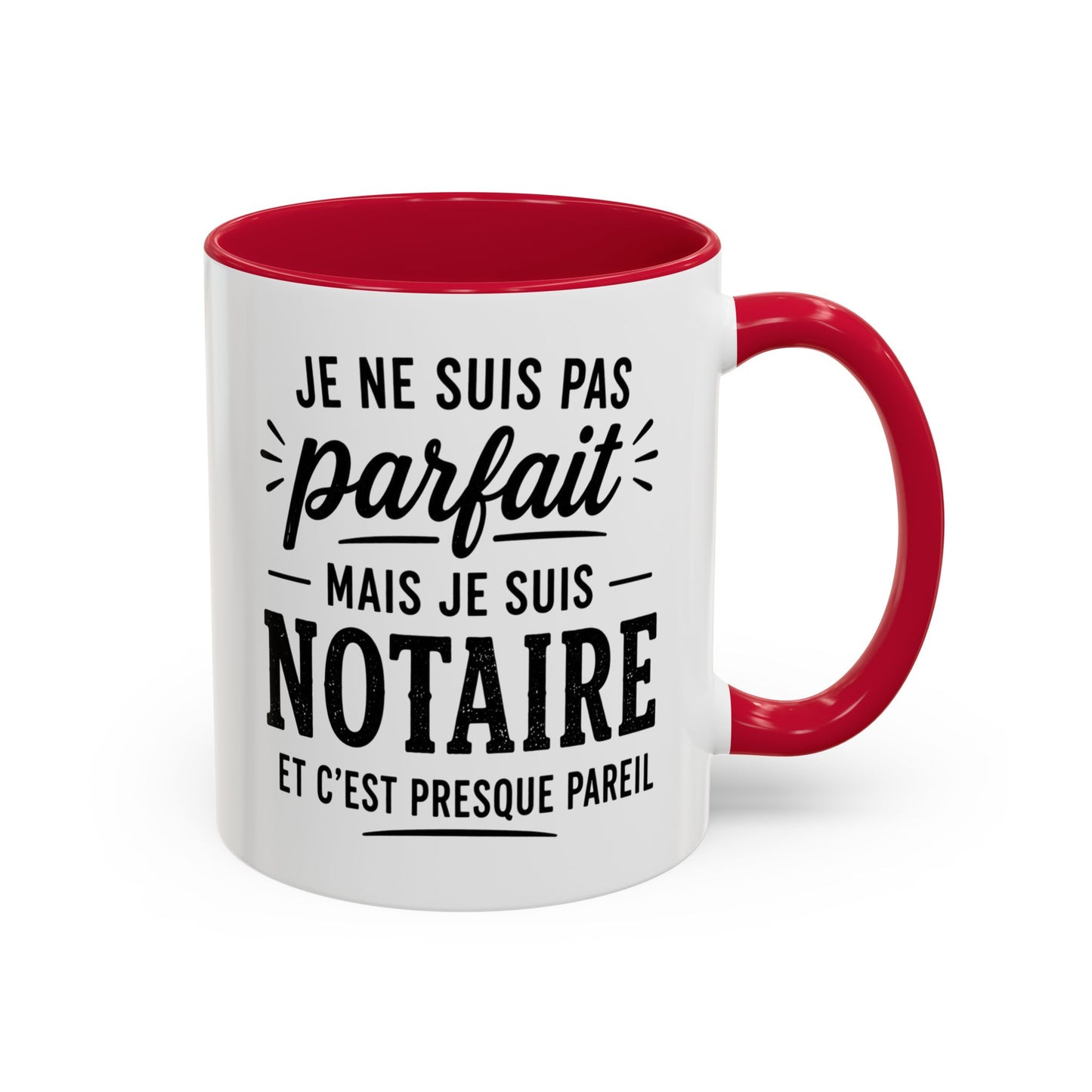 Mug Notaire – Tasse Humour Métier Juridique Droit Justice – Idée Cadeau Original Professionnel Homme Noir Bleu Rouge
