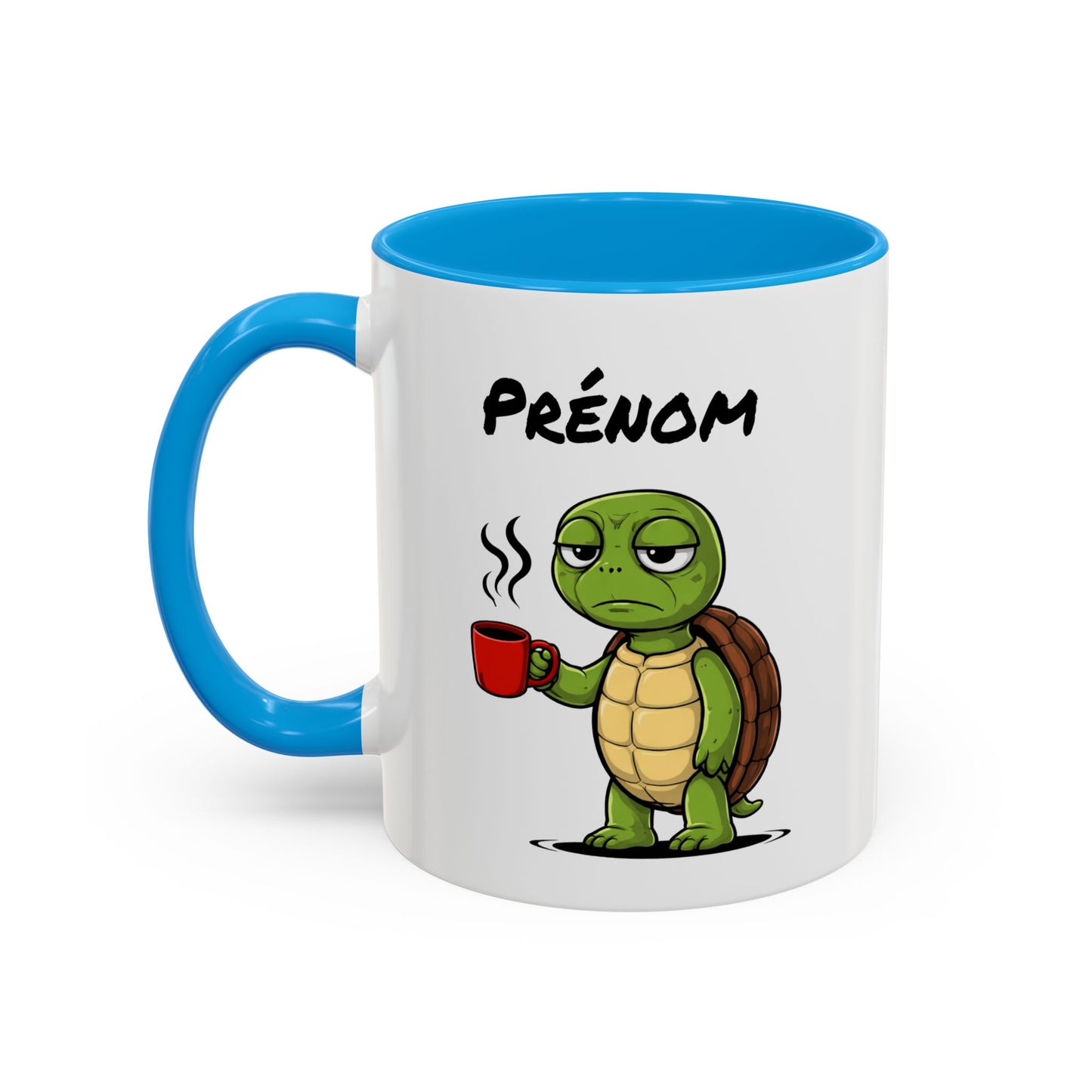 Mug Tortue Fatiguée Personnalisable 325ml – Tasse Café Humour Animal Mignon Drôle Réveil Difficile