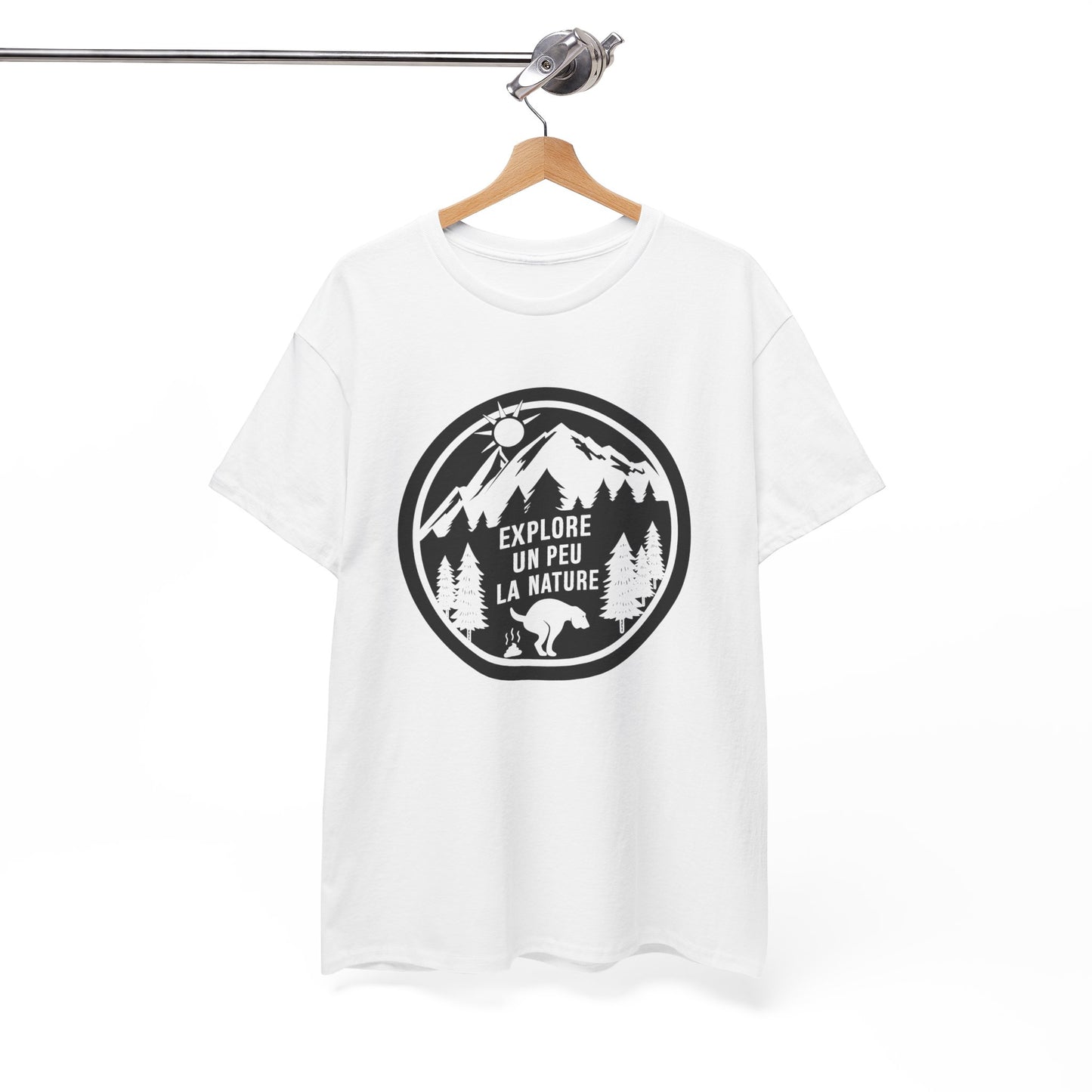 T-Shirt Chien Homme et Femme – Humour Promenade Randonnée Nature – Cadeau Propriétaire de Chien – Amoureux Animaux Plein Air
