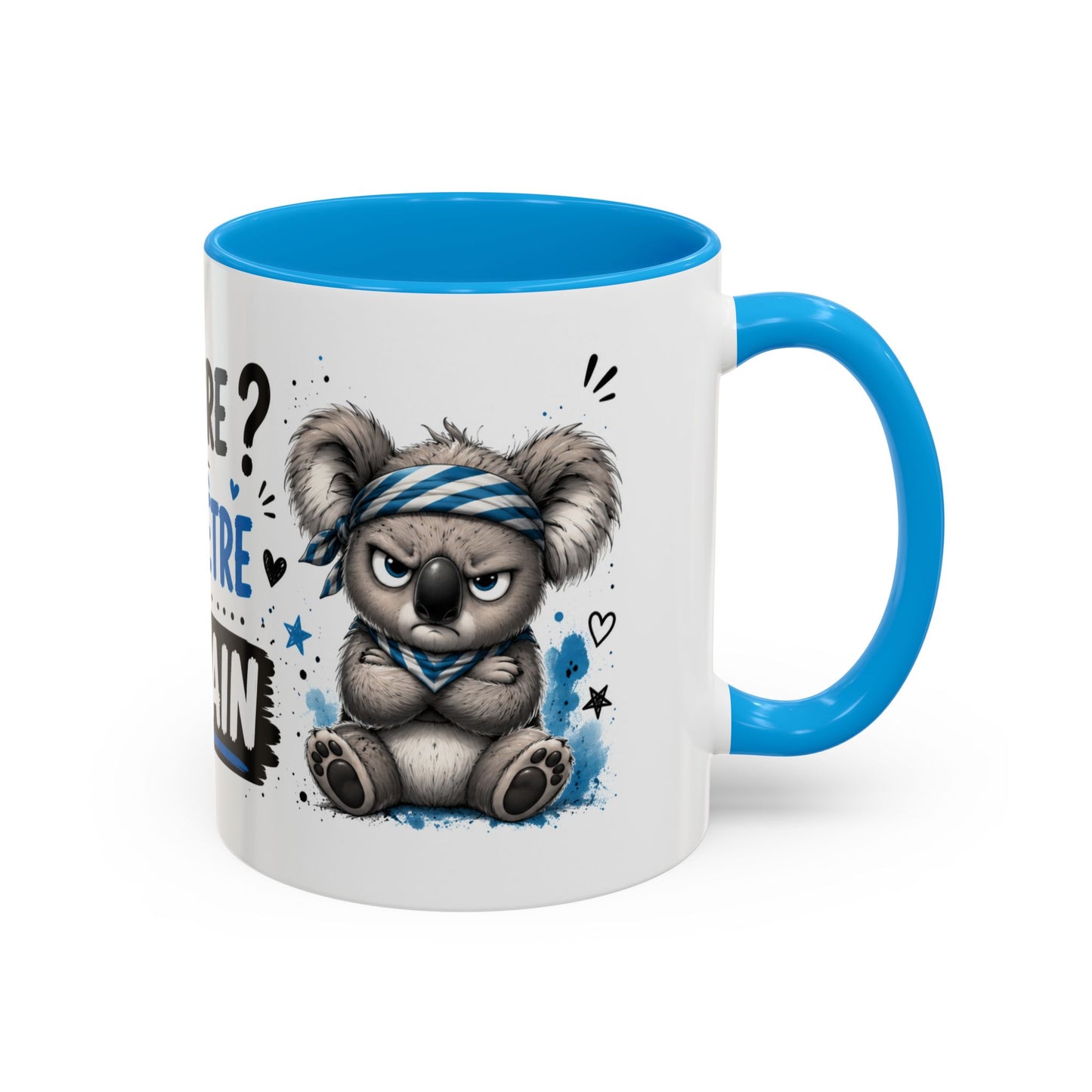 Tasse Sourire ? Peut-Être Demain – Mug Humour Koala Boudeur – Cadeau Original Homme Femme 325ml