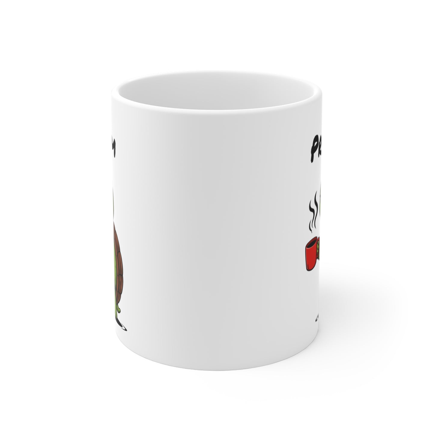 Mug Tortue Fatiguée Personnalisable 325ml – Tasse Café Humour Animal Mignon Drôle Réveil Difficile Cadeau