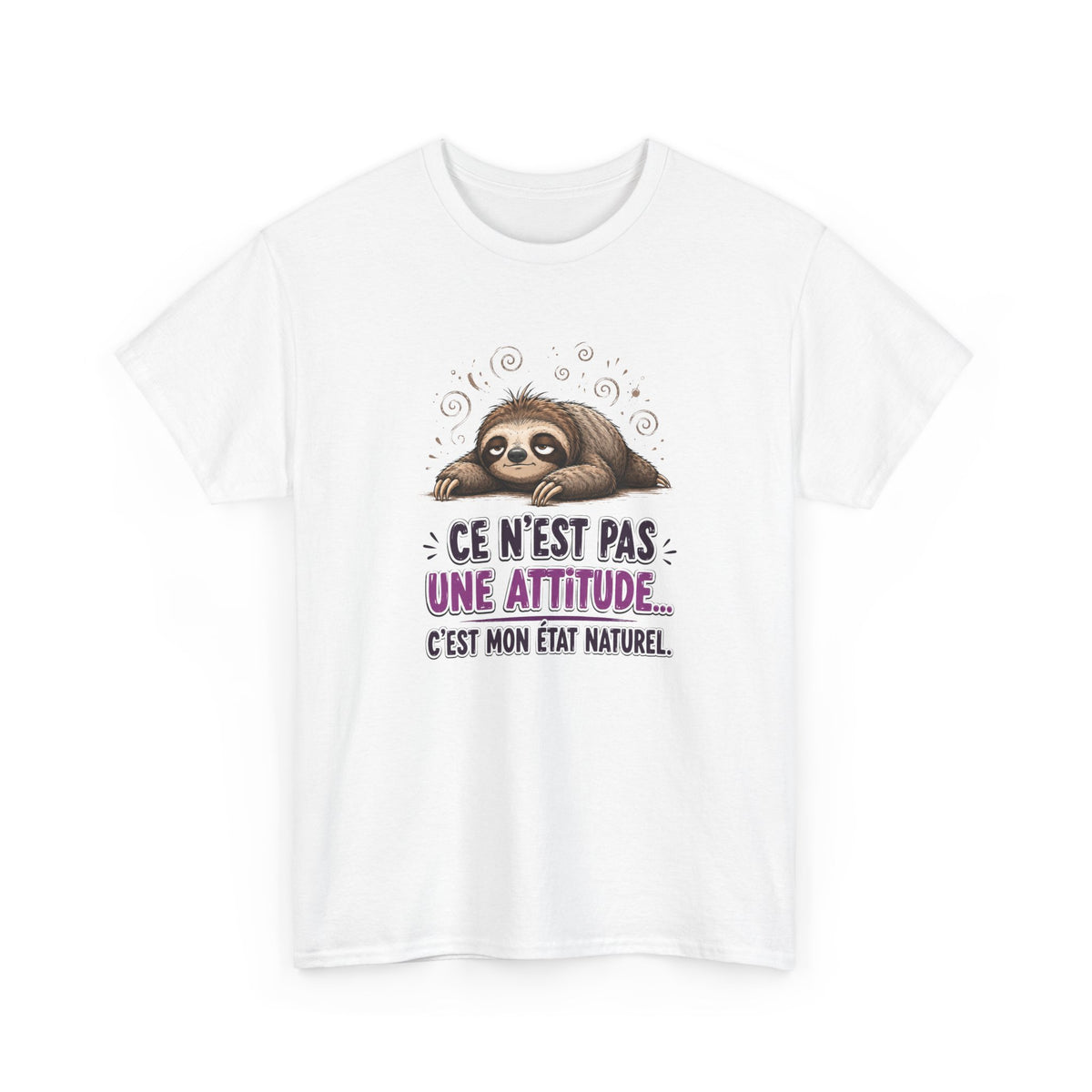 Tee-Shirt Humour Homme et Femme – Paresseux Drôle Fatigué Détente – Idée Cadeau Original Anniversaire