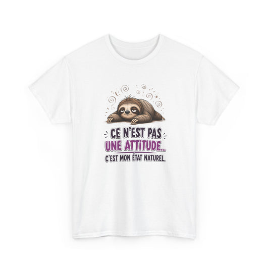 Tee-Shirt Humour Homme et Femme – Paresseux Drôle Fatigué Détente – Idée Cadeau Original Anniversaire