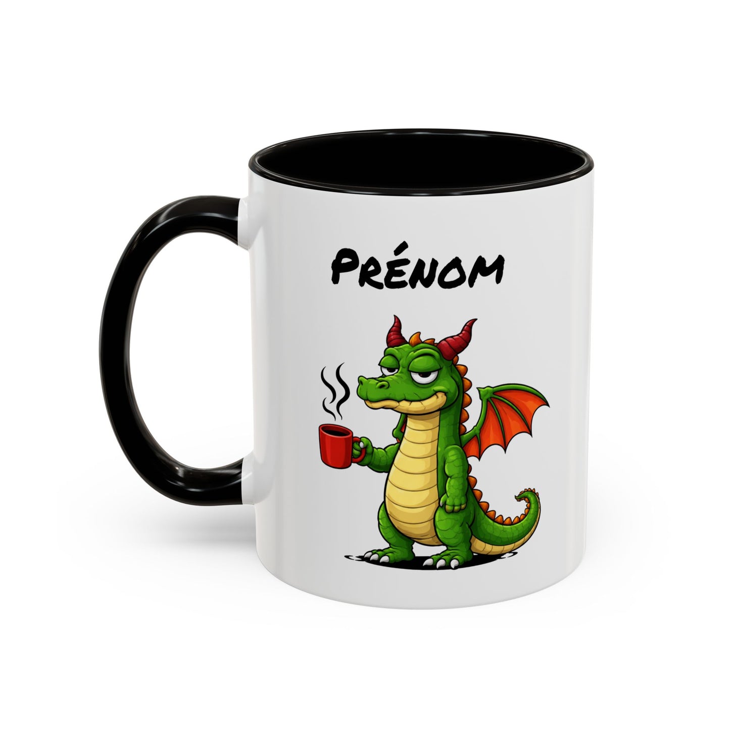 Mug Dragon Personnalisable 325ml – Tasse Café Humour Fatigue Matin Drôle Cadeau