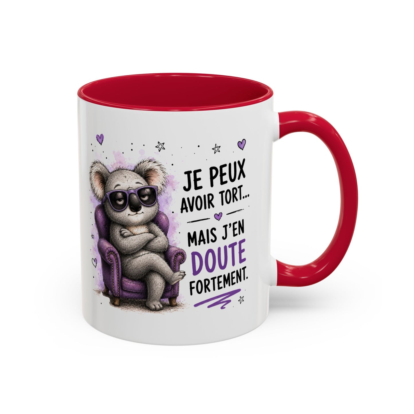 Tasse Koala Drôle Homme Femme – Mug Je Peux Avoir Tort Mais J'en Doute Fortement – Cadeau Humour 325 ml