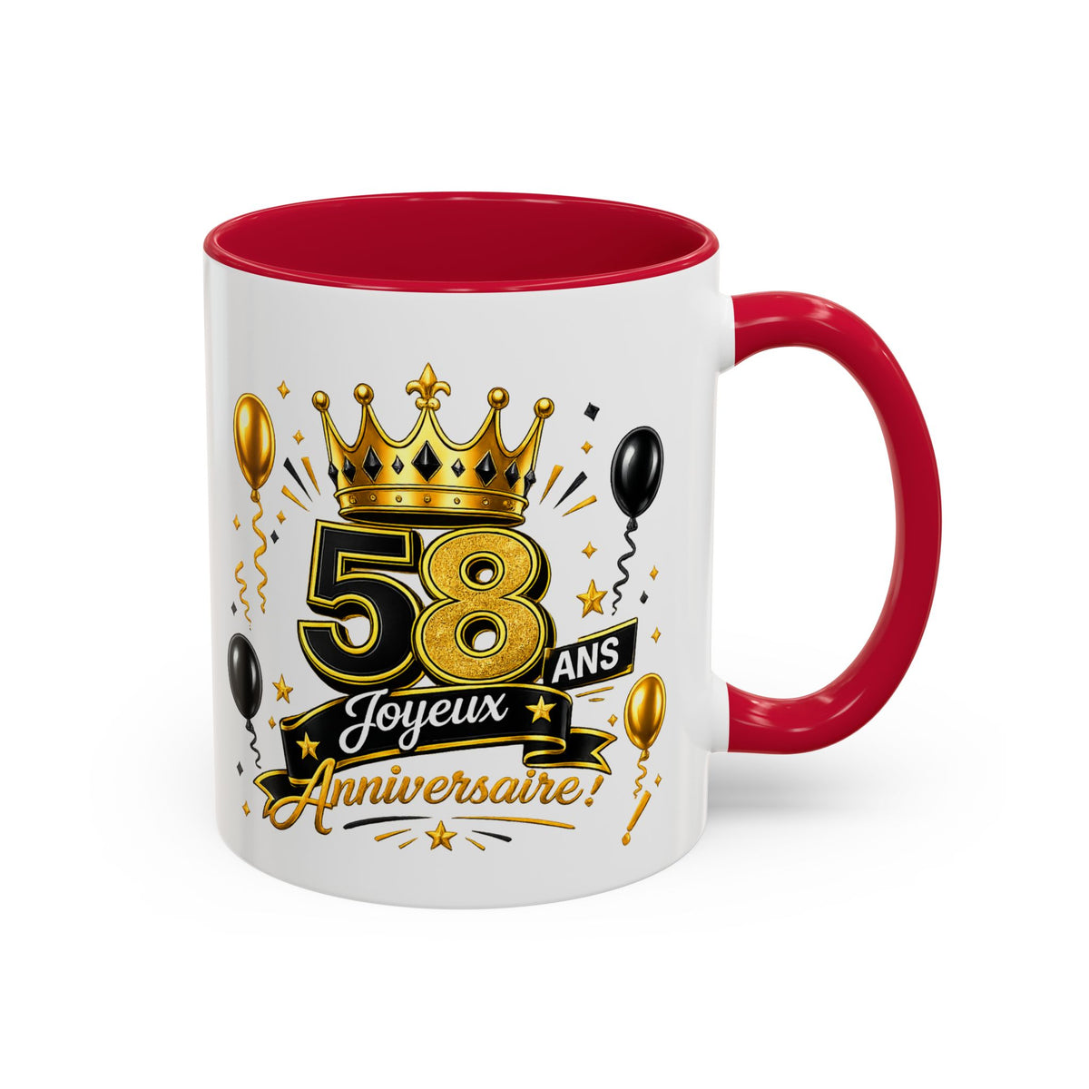 Mug Joyeux 58 Ans – Tasse Anniversaire 58 Ans – Cadeau Original pour Femme Homme – Idée Cadeau 58e Anniversaire