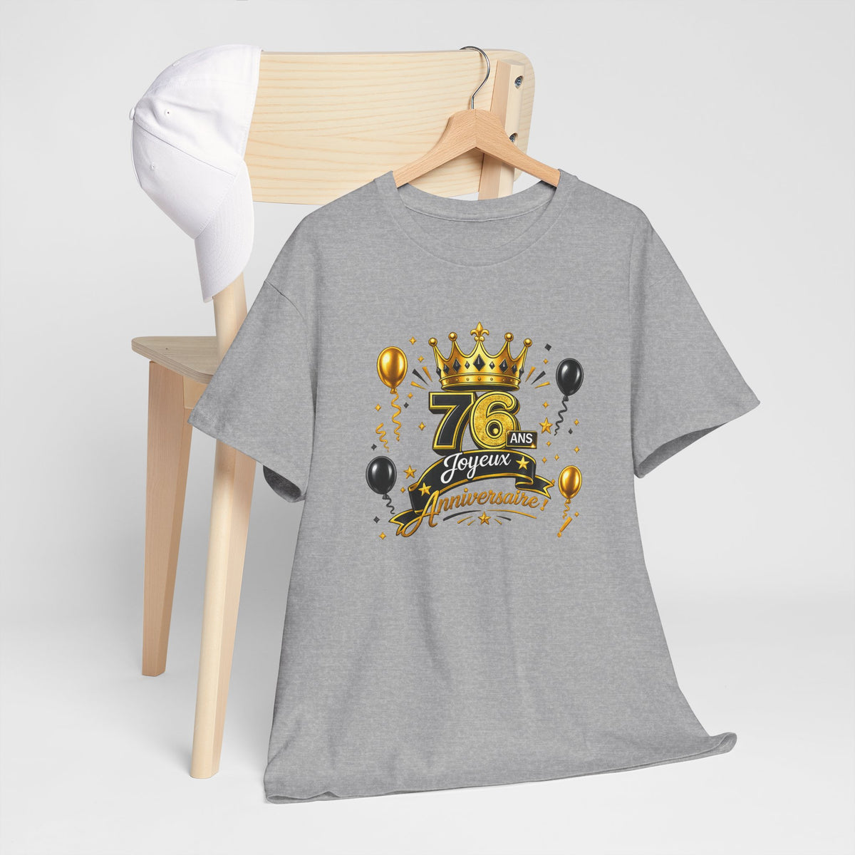 Tee Shirt Anniversaire 76 Ans Homme et Femme – Joyeux Anniversaire – Cadeau 76 Ans
