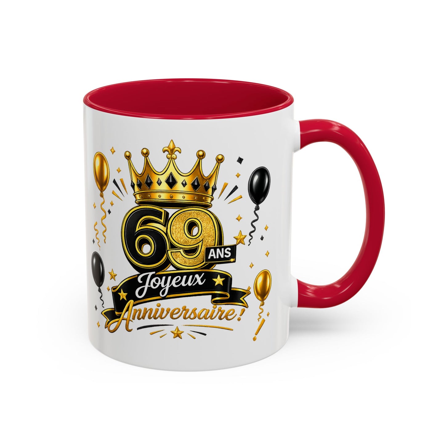 Mug Joyeux 69 Ans – Tasse Anniversaire 69 Ans – Cadeau Original pour Femme Homme – Idée Cadeau 69e Anniversaire