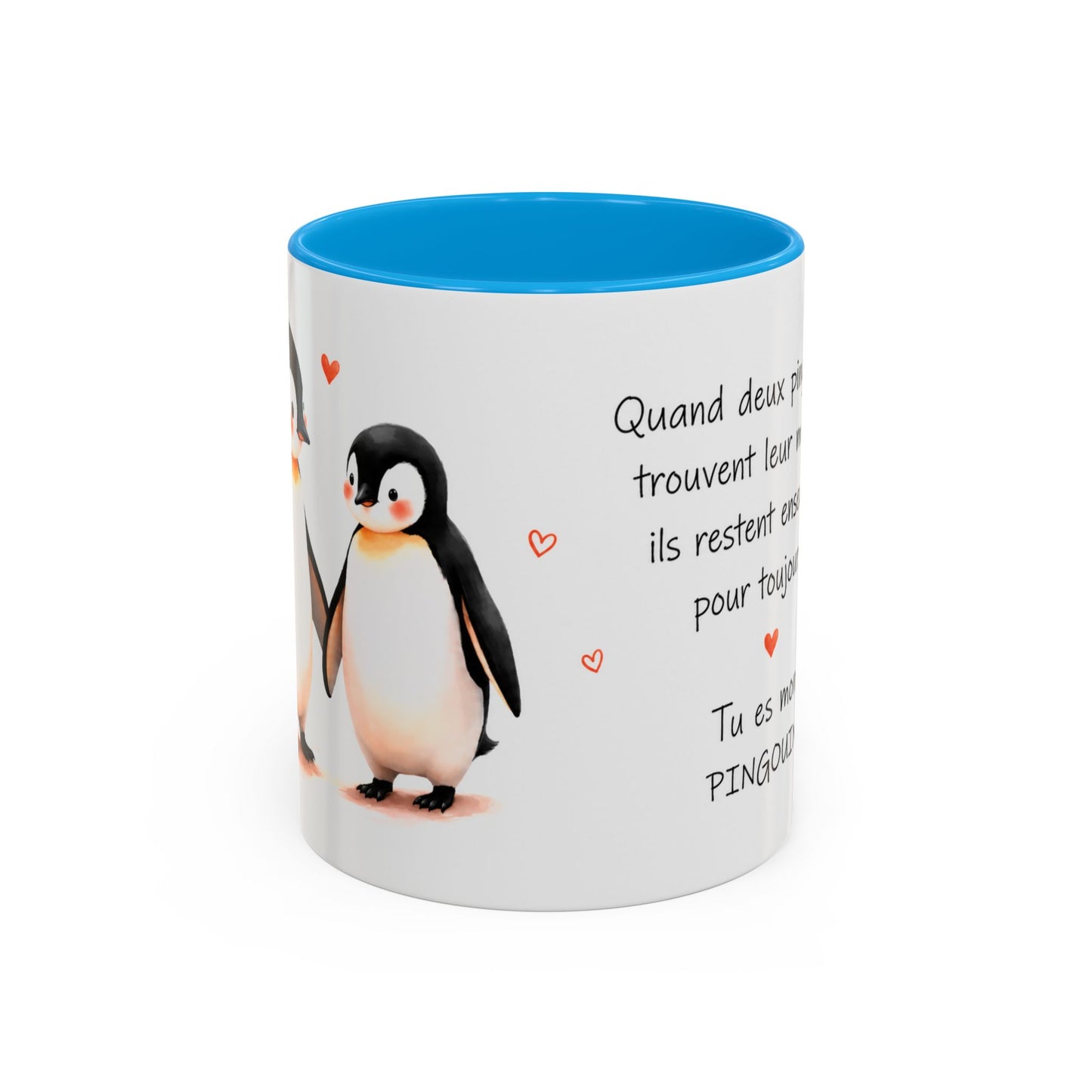 Tasse Tu Es Mon Pingouin – Mug Couple Amoureux Pingouins – Cadeau Saint-Valentin Homme Femme 325ml