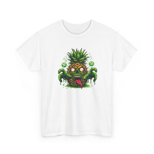 Tee Shirt Ananas Zombie Homme Femme – T-Shirt Ananas Monstre – Design Horreur Drôle Vert – Cadeau Original