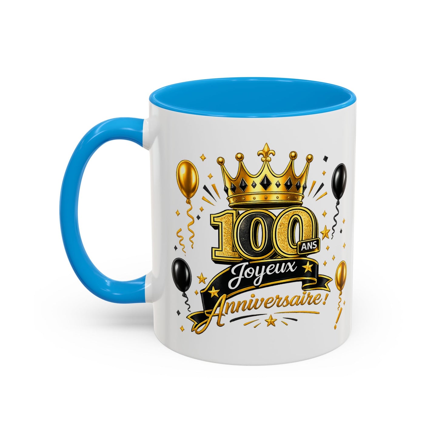Mug Joyeux 100 Ans – Tasse Anniversaire 100 Ans – Cadeau Original pour Femme Homme – Idée Cadeau 100e Anniversaire